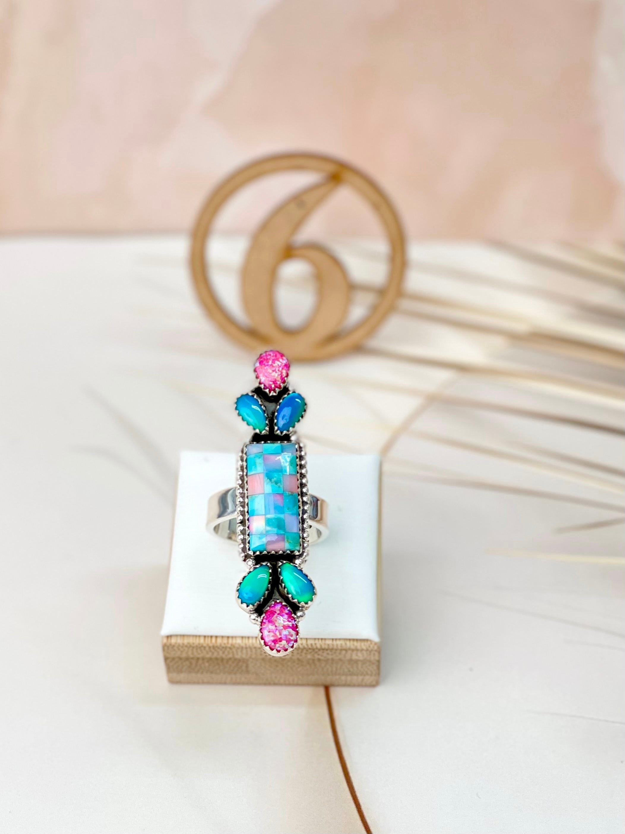 Only In Kandyland One Of A Kind Checkered Rings-Rings-Krush Kandy, Women's Online Fashion Boutique Located in Phoenix, Arizona (Scottsdale Area)