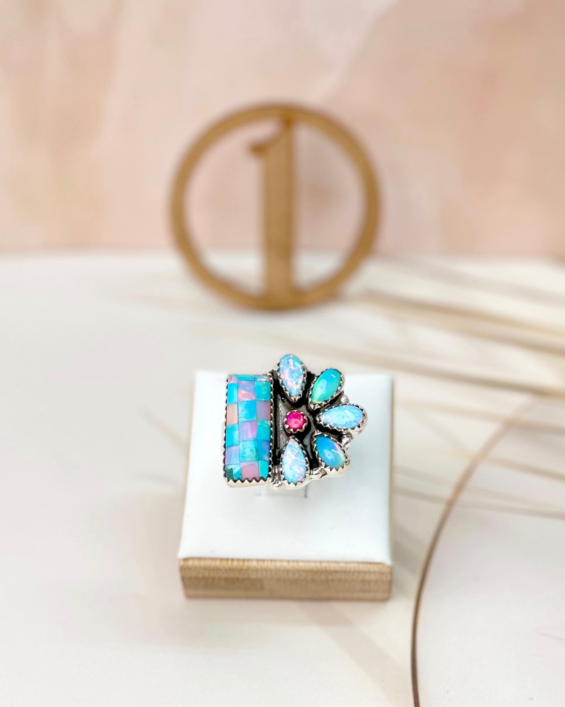 Mystical Checkered Rings-Rings-Krush Kandy, Women's Online Fashion Boutique Located in Phoenix, Arizona (Scottsdale Area)