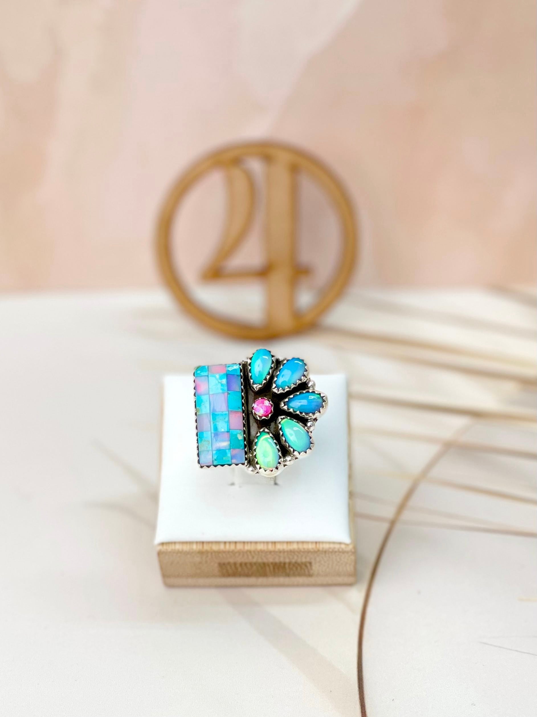 Mystical Checkered Rings-Rings-Krush Kandy, Women's Online Fashion Boutique Located in Phoenix, Arizona (Scottsdale Area)