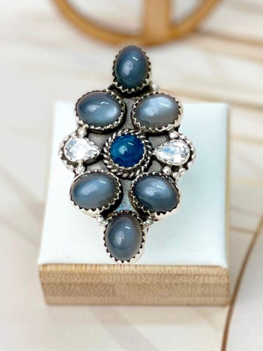 Stargazer Moonstone Rings-Rings-Krush Kandy, Women's Online Fashion Boutique Located in Phoenix, Arizona (Scottsdale Area)