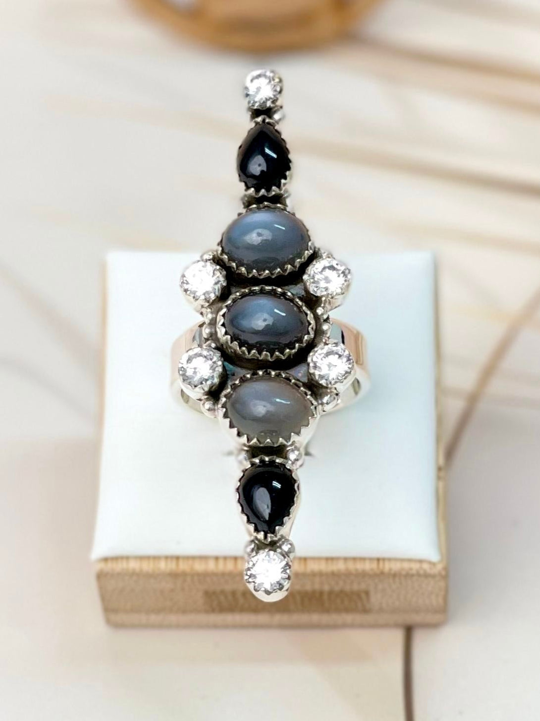 Stargazer Moonstone Rings-Rings-Krush Kandy, Women's Online Fashion Boutique Located in Phoenix, Arizona (Scottsdale Area)