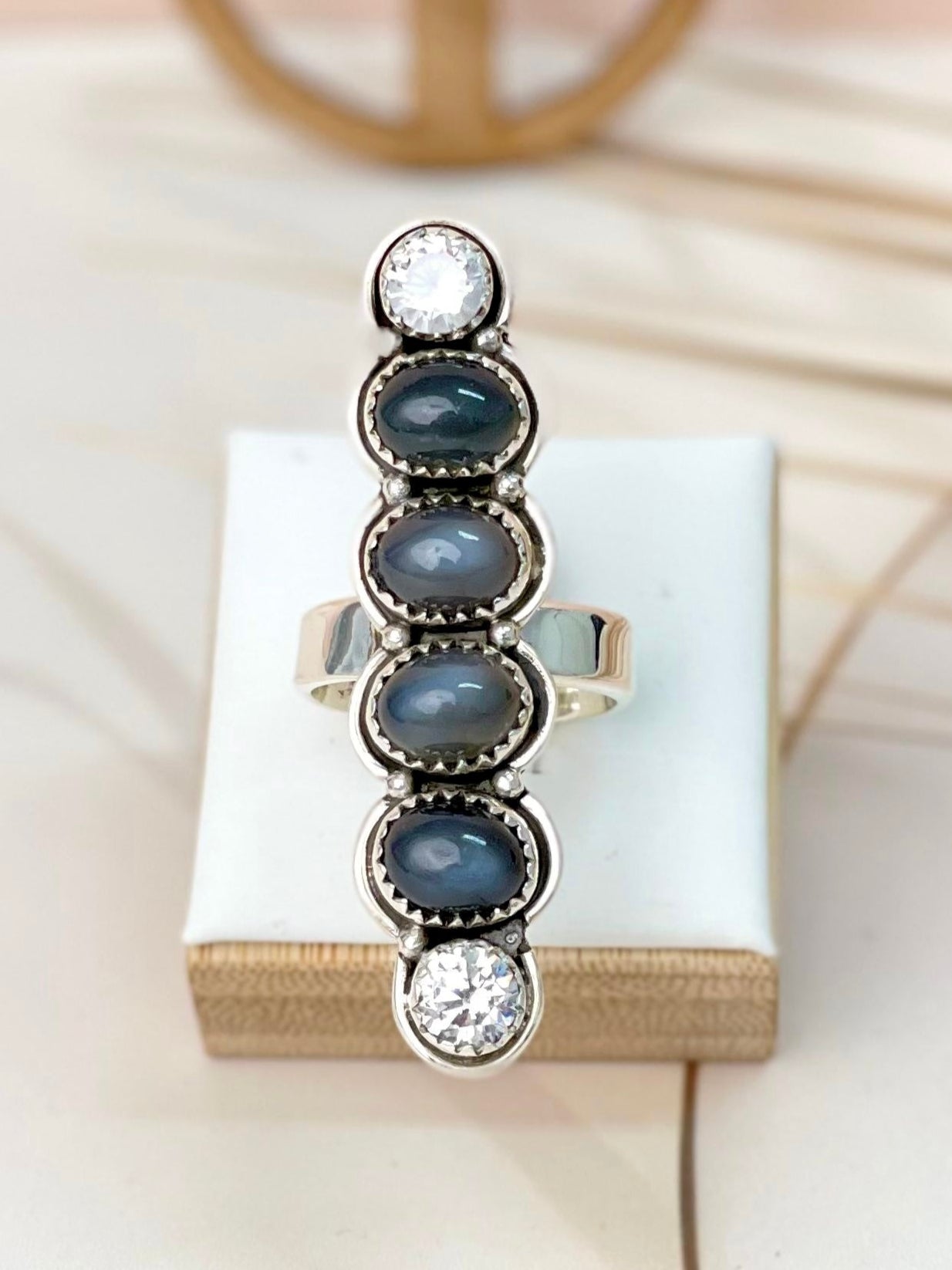 Stargazer Moonstone Rings-Rings-Krush Kandy, Women's Online Fashion Boutique Located in Phoenix, Arizona (Scottsdale Area)