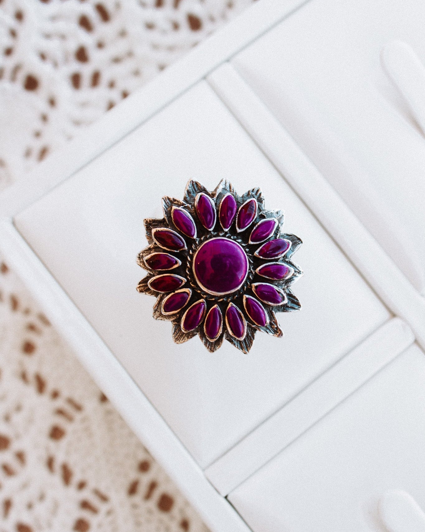 Sunflower Stone Ring-Cluster Rings-Krush Kandy, Women's Online Fashion Boutique Located in Phoenix, Arizona (Scottsdale Area)