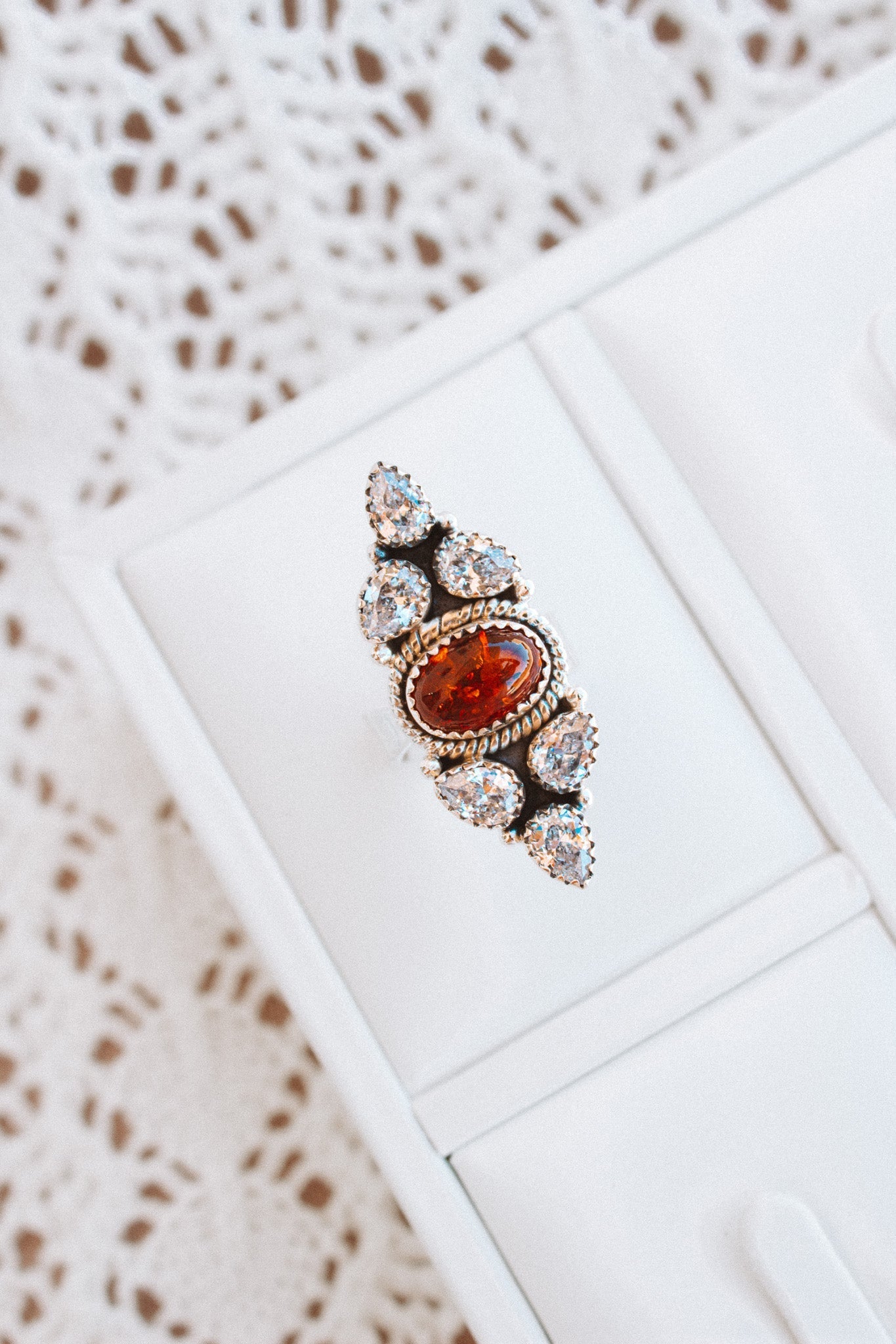 Ambers Crystal Cluster Stone Ring | Krush Exclusive-Cluster Rings-Krush Kandy, Women's Online Fashion Boutique Located in Phoenix, Arizona (Scottsdale Area)