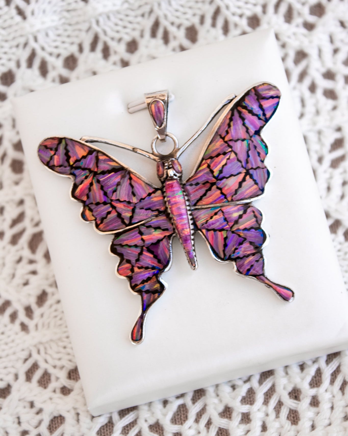 Aurora Butterfly Stone Pendant-Pendant Necklaces-Krush Kandy, Women's Online Fashion Boutique Located in Phoenix, Arizona (Scottsdale Area)