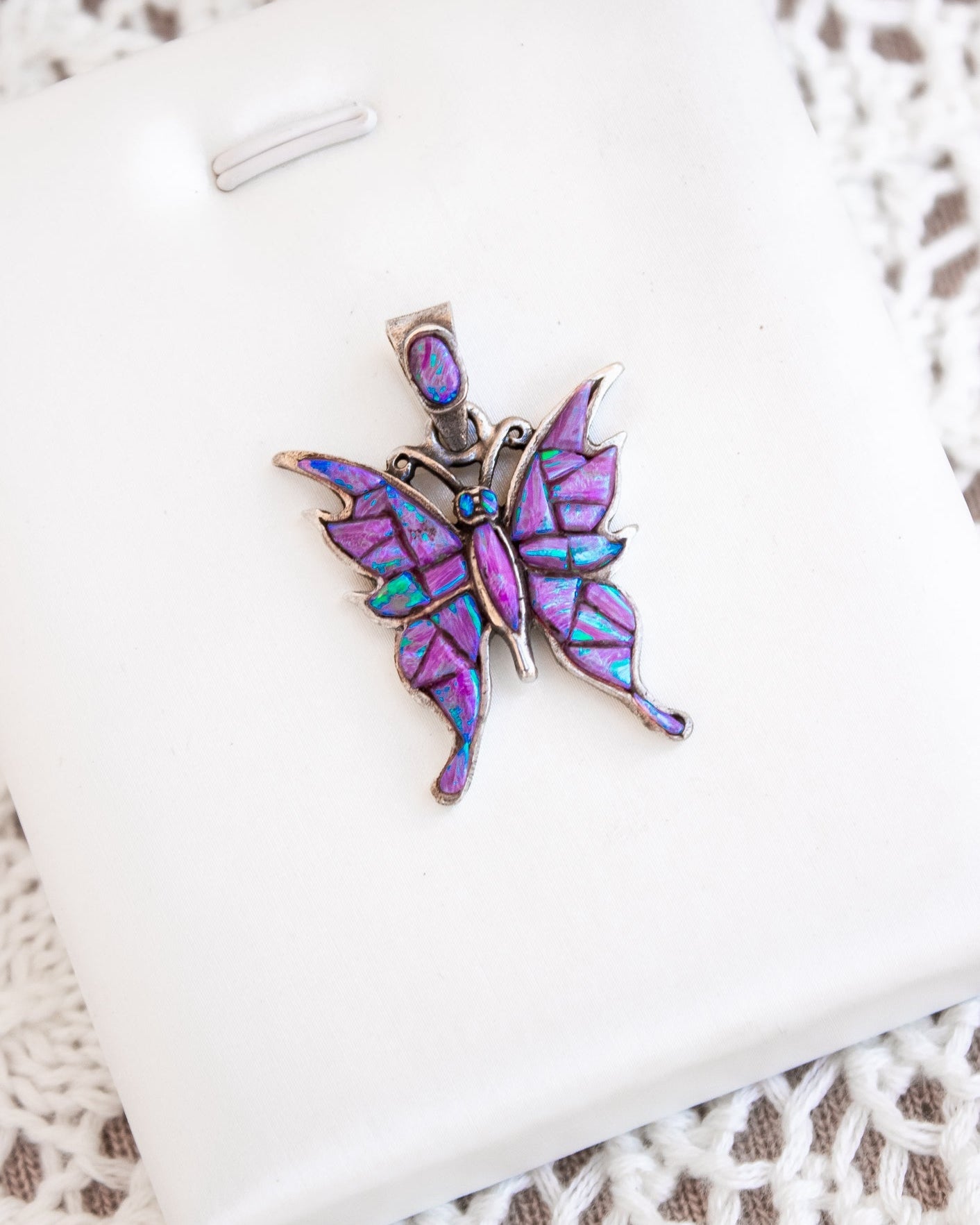 Aurora Butterfly Stone Pendant-Pendant Necklaces-Krush Kandy, Women's Online Fashion Boutique Located in Phoenix, Arizona (Scottsdale Area)