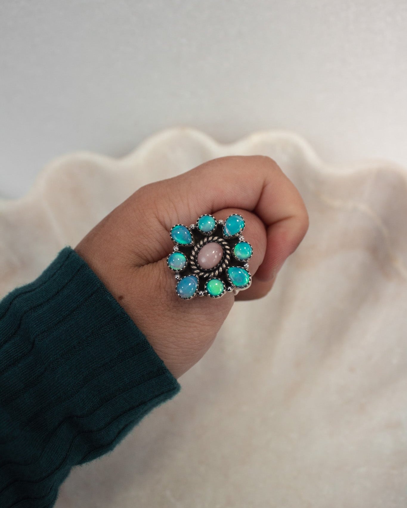 Rope The Moon Diamond Shape Gemstone Ring-Band Rings-Krush Kandy, Women's Online Fashion Boutique Located in Phoenix, Arizona (Scottsdale Area)