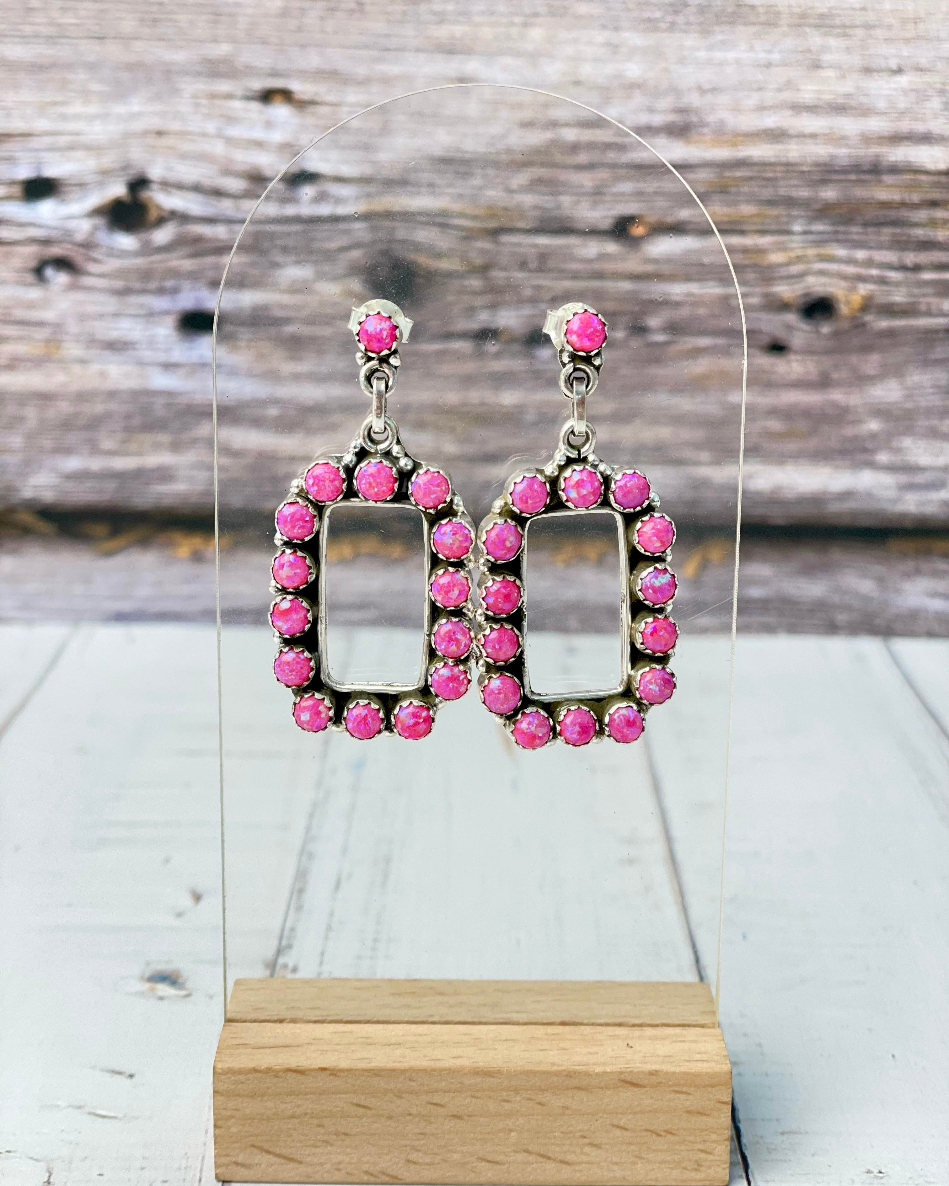 Perfectly Framed Stone Earrings-Earrings-Krush Kandy, Women's Online Fashion Boutique Located in Phoenix, Arizona (Scottsdale Area)