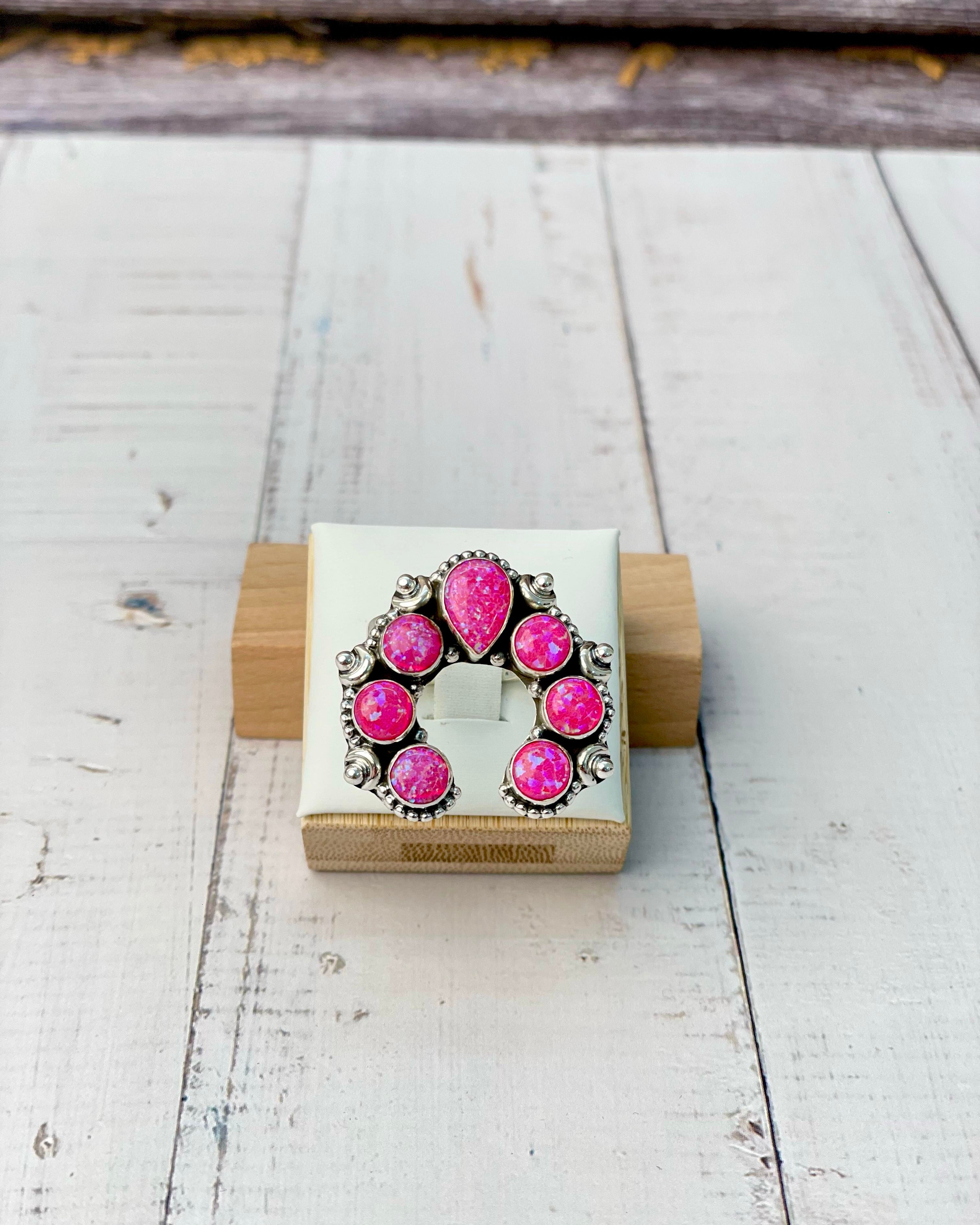 Opal Squash Blossom Stone Ring-Rings-Krush Kandy, Women's Online Fashion Boutique Located in Phoenix, Arizona (Scottsdale Area)