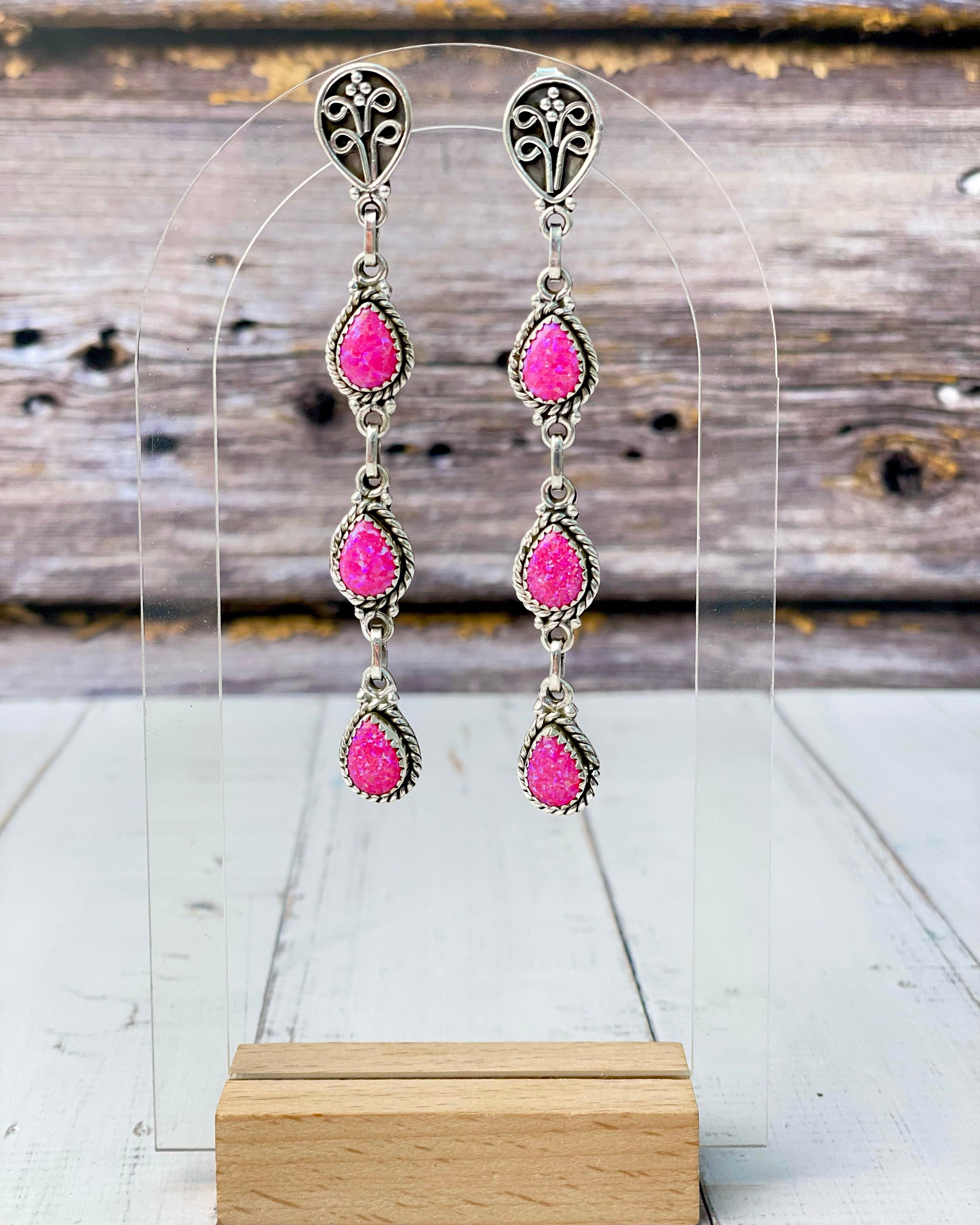 Canyon Sterling Silver Stone Burst Earrings-Earrings-Krush Kandy, Women's Online Fashion Boutique Located in Phoenix, Arizona (Scottsdale Area)