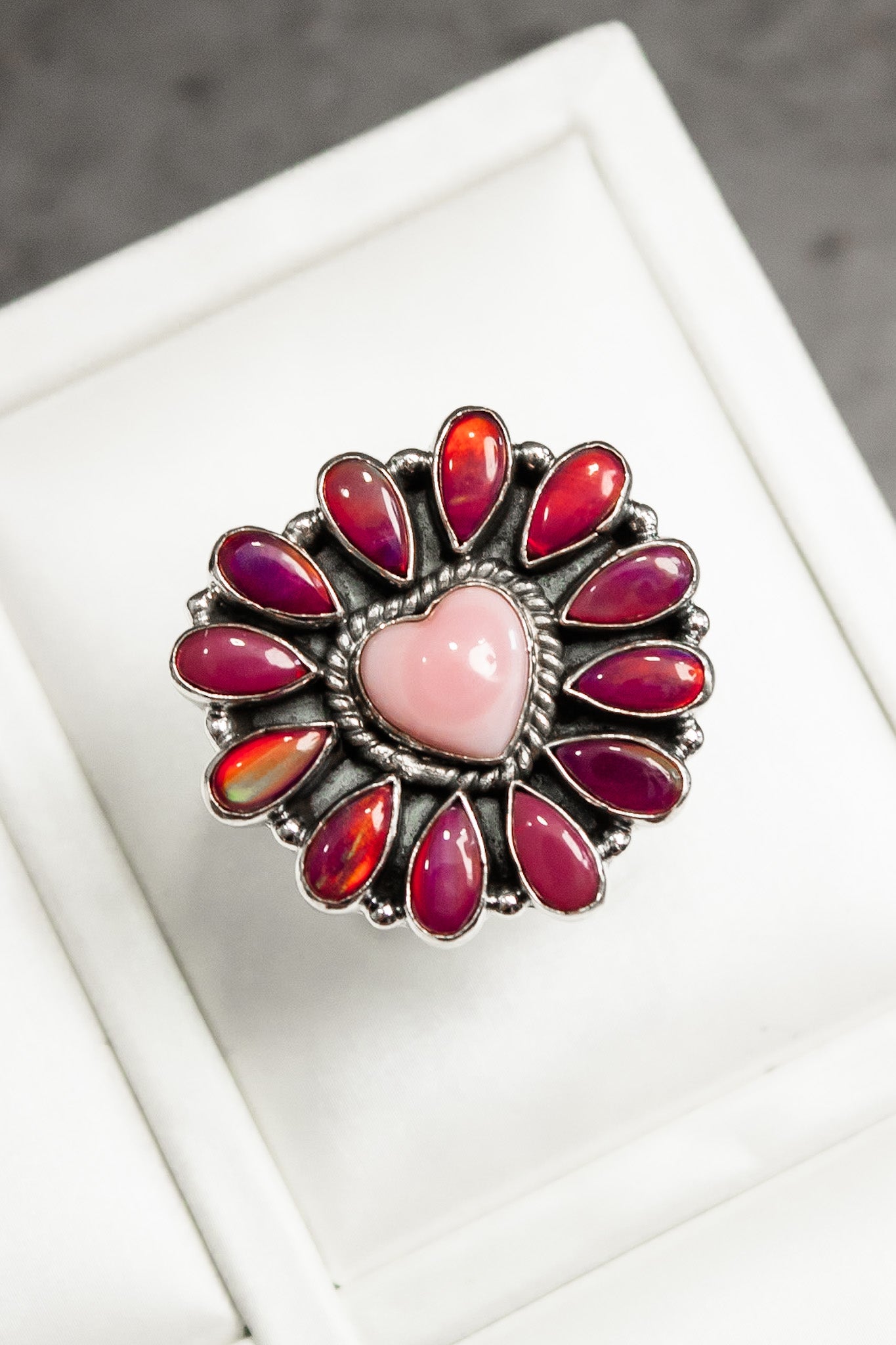 Hearts and Mixed Stone Sterling Silver Necklaces & Rings-Chain Necklaces-Krush Kandy, Women's Online Fashion Boutique Located in Phoenix, Arizona (Scottsdale Area)