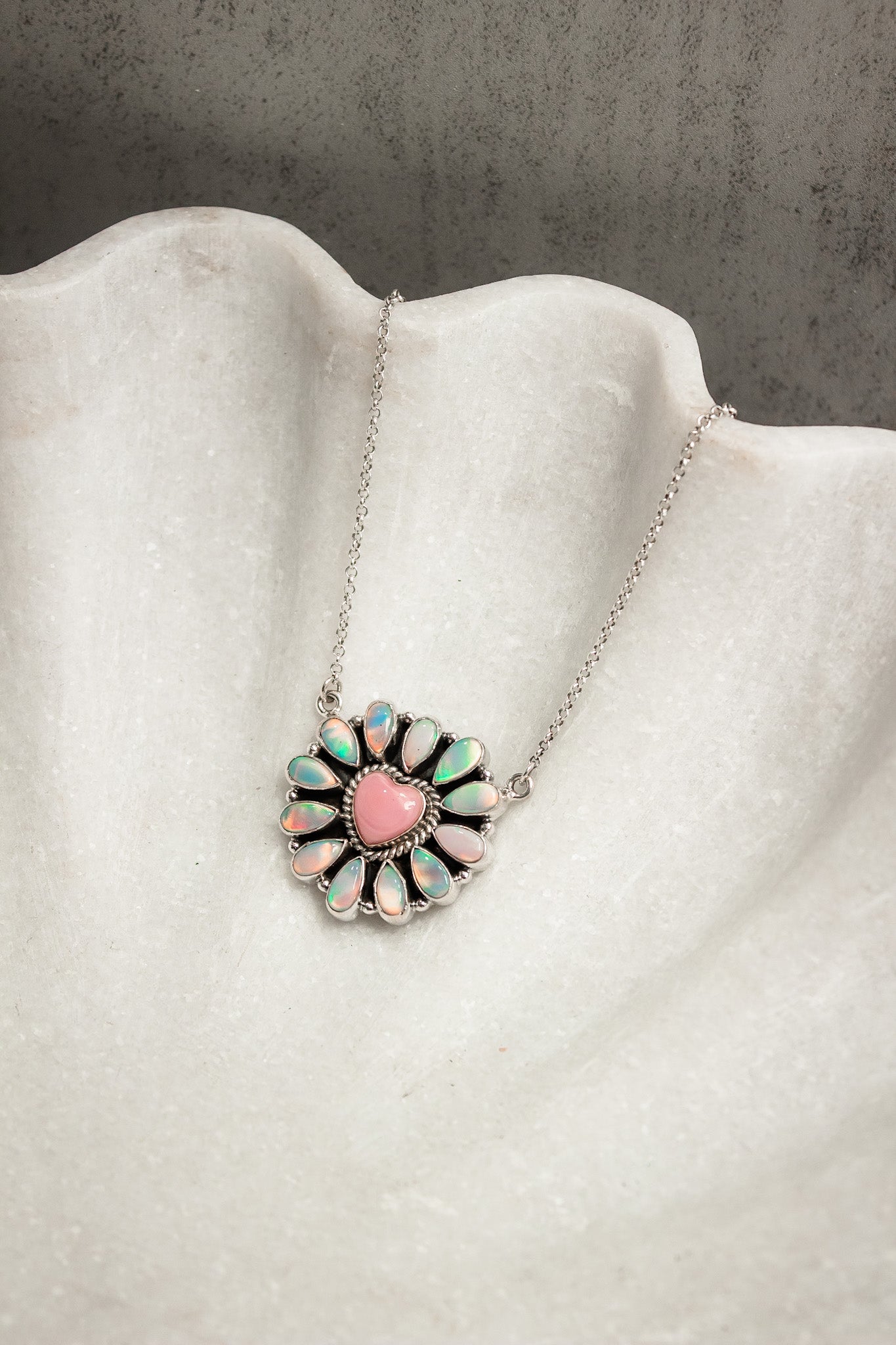 Hearts and Mixed Stone Sterling Silver Necklaces & Rings-Chain Necklaces-Krush Kandy, Women's Online Fashion Boutique Located in Phoenix, Arizona (Scottsdale Area)