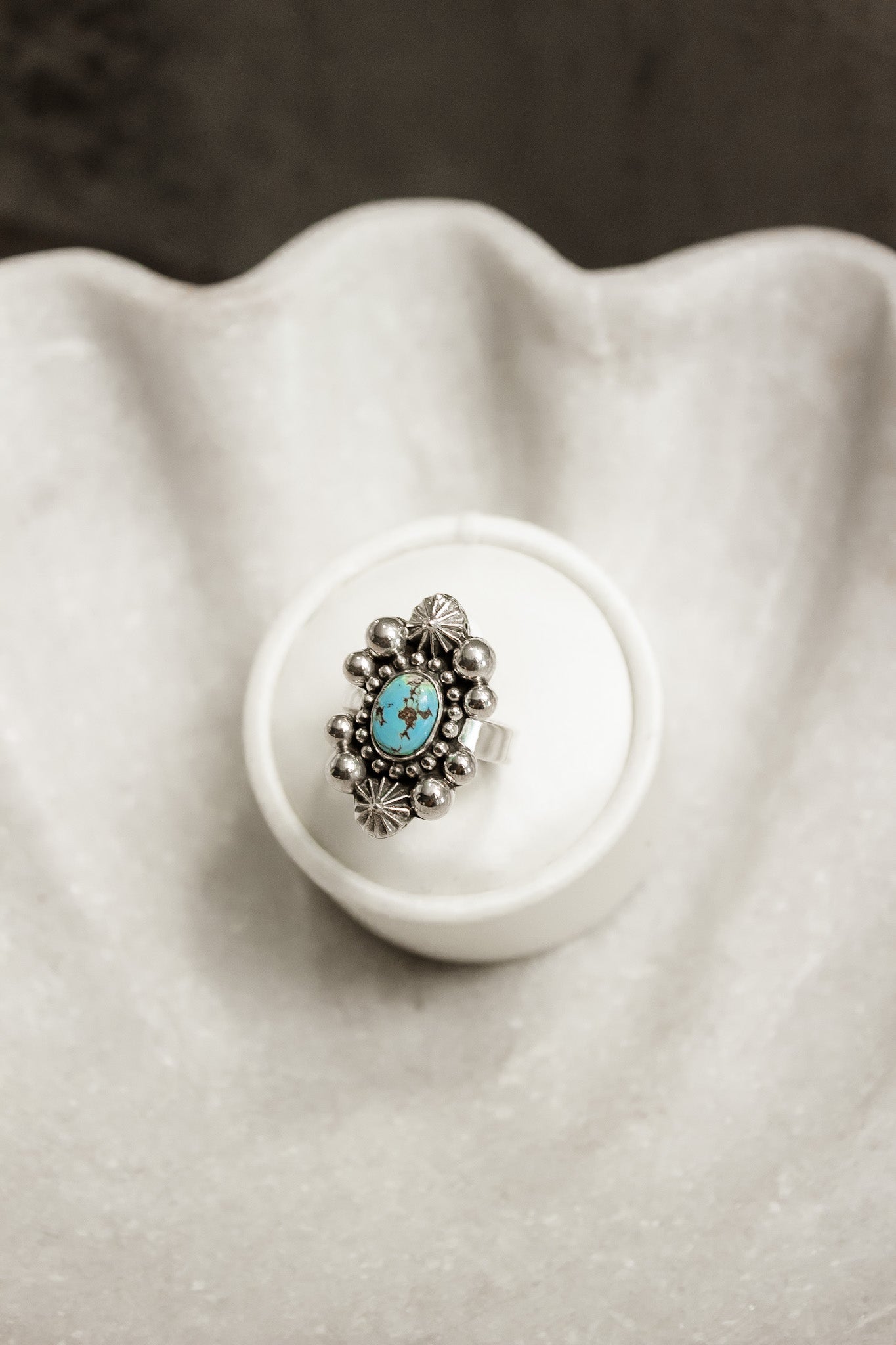 Single Stone Golden Hills Sterling Silver Concho Ring-Statement Rings-Krush Kandy, Women's Online Fashion Boutique Located in Phoenix, Arizona (Scottsdale Area)