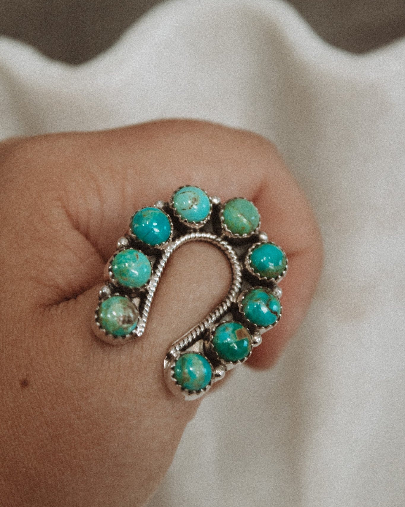 Small Horseshoe Sterling Silver Cluster Ring-Cluster Rings-Krush Kandy, Women's Online Fashion Boutique Located in Phoenix, Arizona (Scottsdale Area)