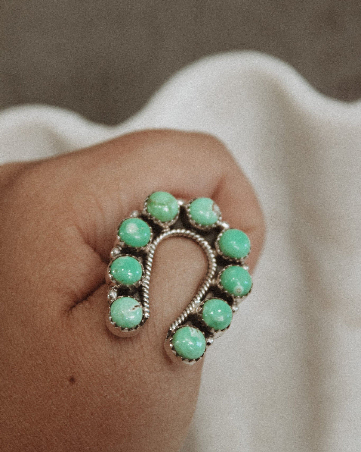 Small Horseshoe Sterling Silver Cluster Ring-Cluster Rings-Krush Kandy, Women's Online Fashion Boutique Located in Phoenix, Arizona (Scottsdale Area)