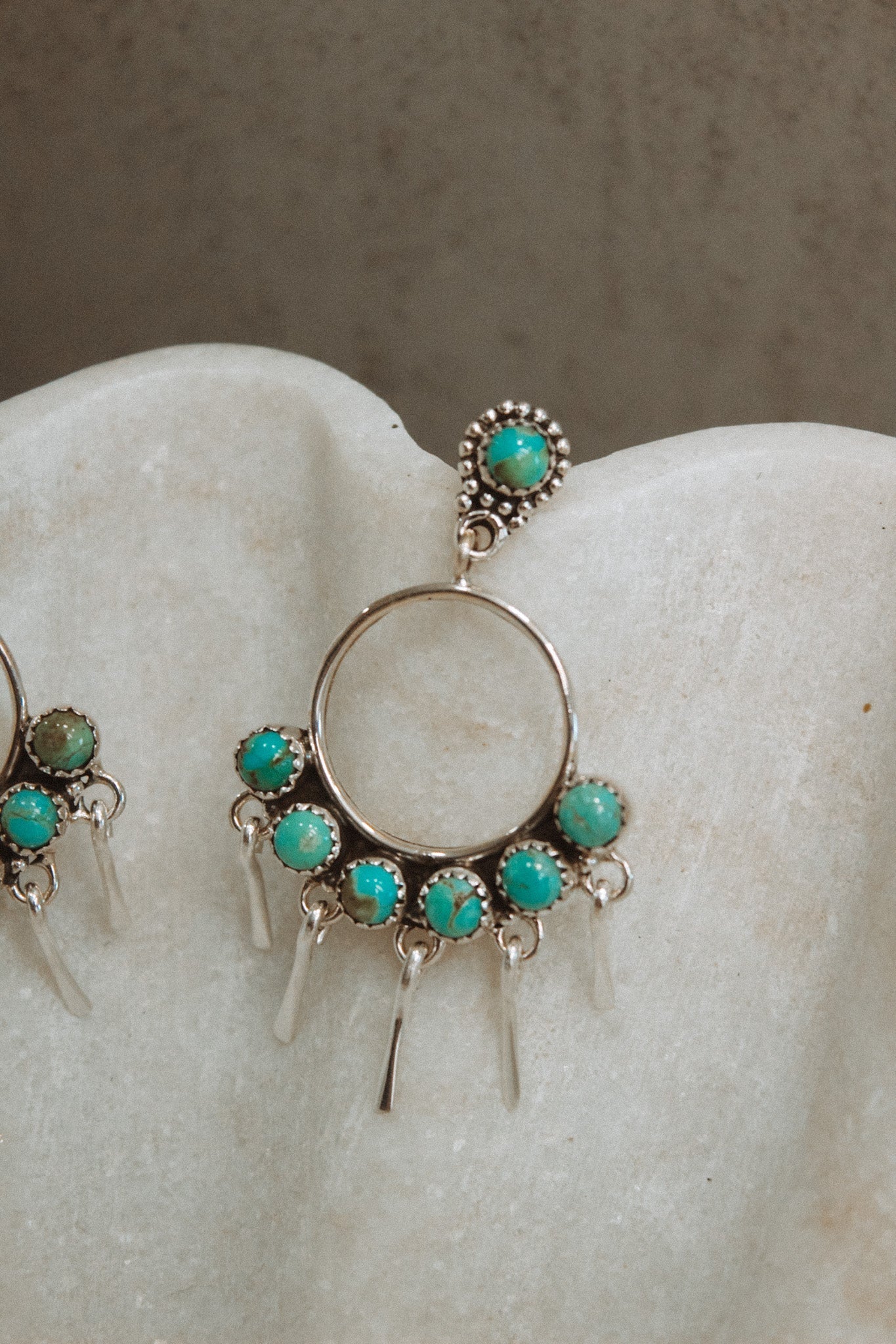 7 Jewel Hoop Studded Dangle Earring-Drop Earrings-Krush Kandy, Women's Online Fashion Boutique Located in Phoenix, Arizona (Scottsdale Area)