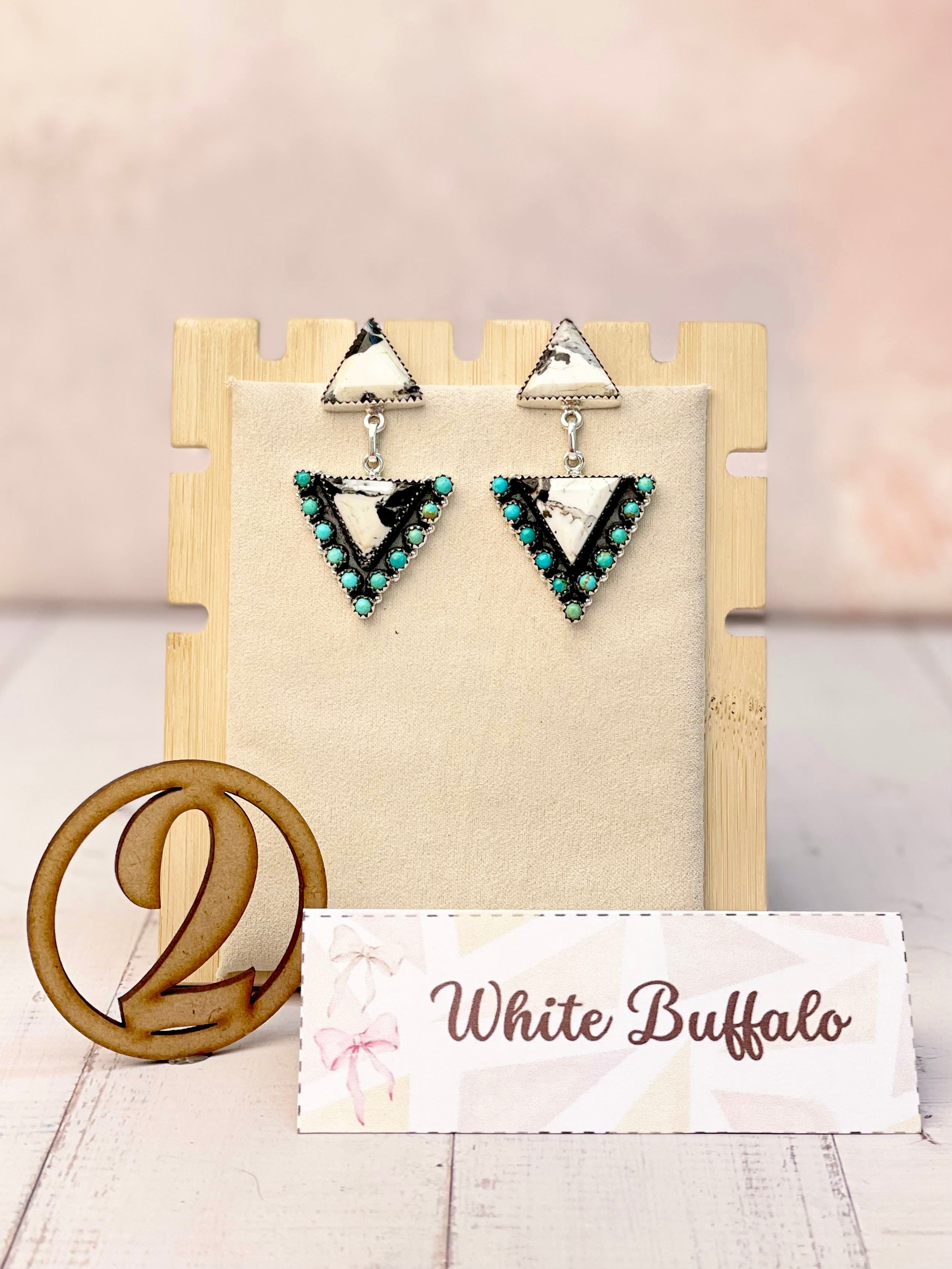 Solstice Edge Stone Drop Earrings MADE TO ORDER-Earrings-Krush Kandy, Women's Online Fashion Boutique Located in Phoenix, Arizona (Scottsdale Area)