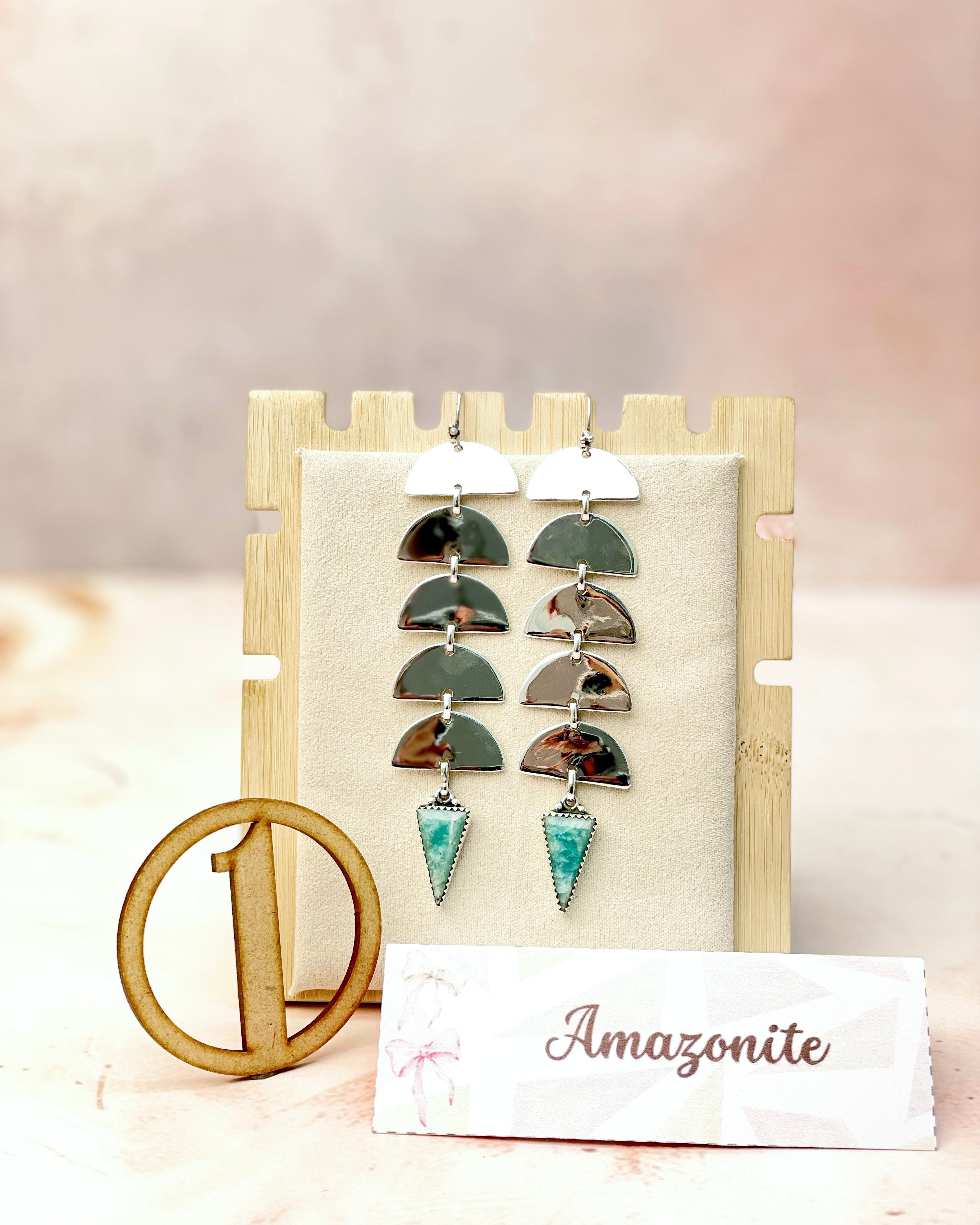 Paradise Valley Sterling Silver Stone Earrings-Earrings-Krush Kandy, Women's Online Fashion Boutique Located in Phoenix, Arizona (Scottsdale Area)