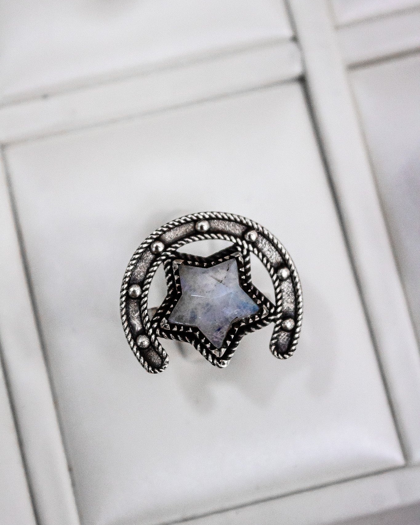 Horseshoe Haven Star Stone Ring-Cluster Rings-Krush Kandy, Women's Online Fashion Boutique Located in Phoenix, Arizona (Scottsdale Area)