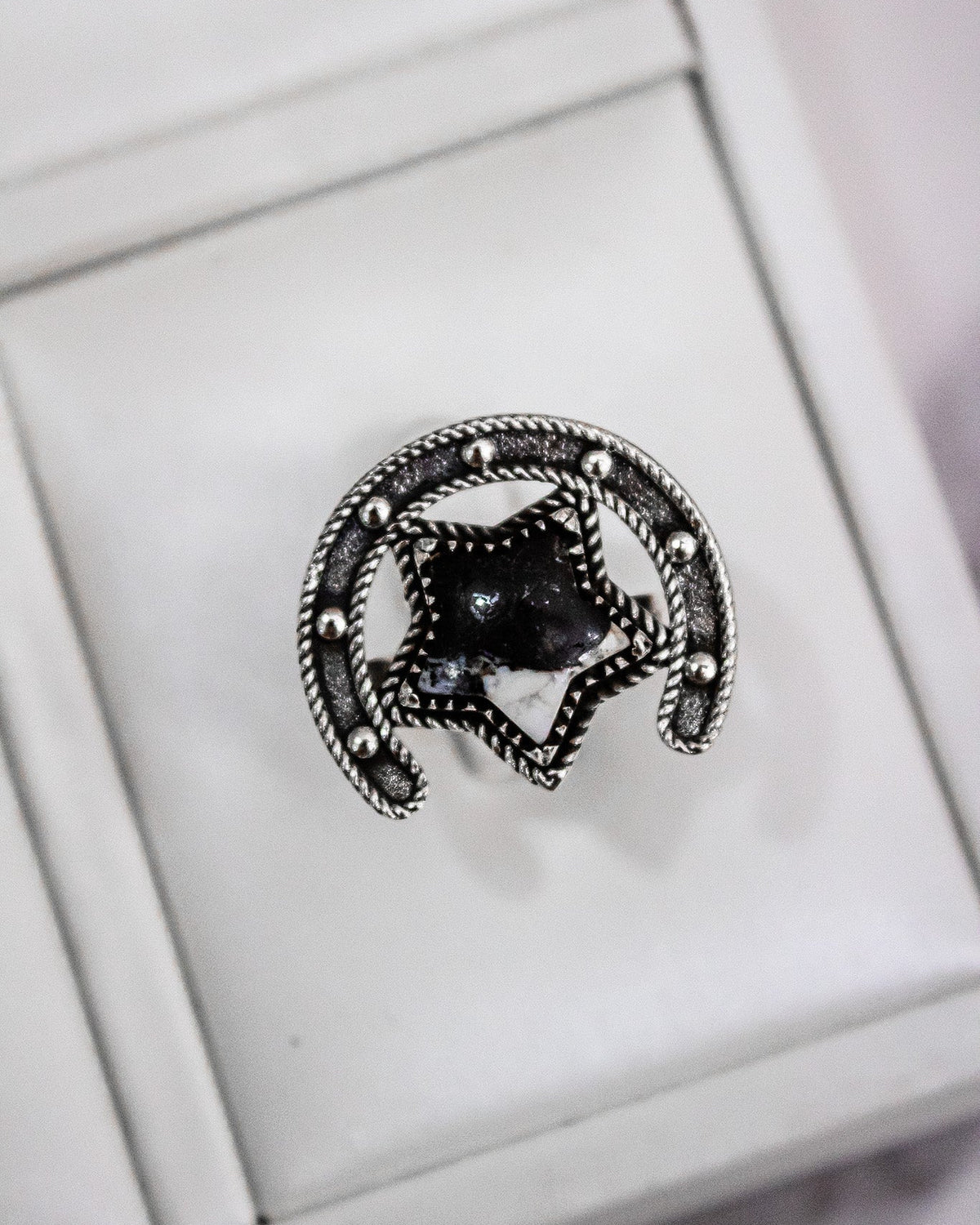 Horseshoe Haven Star Stone Ring-Cluster Rings-Krush Kandy, Women's Online Fashion Boutique Located in Phoenix, Arizona (Scottsdale Area)