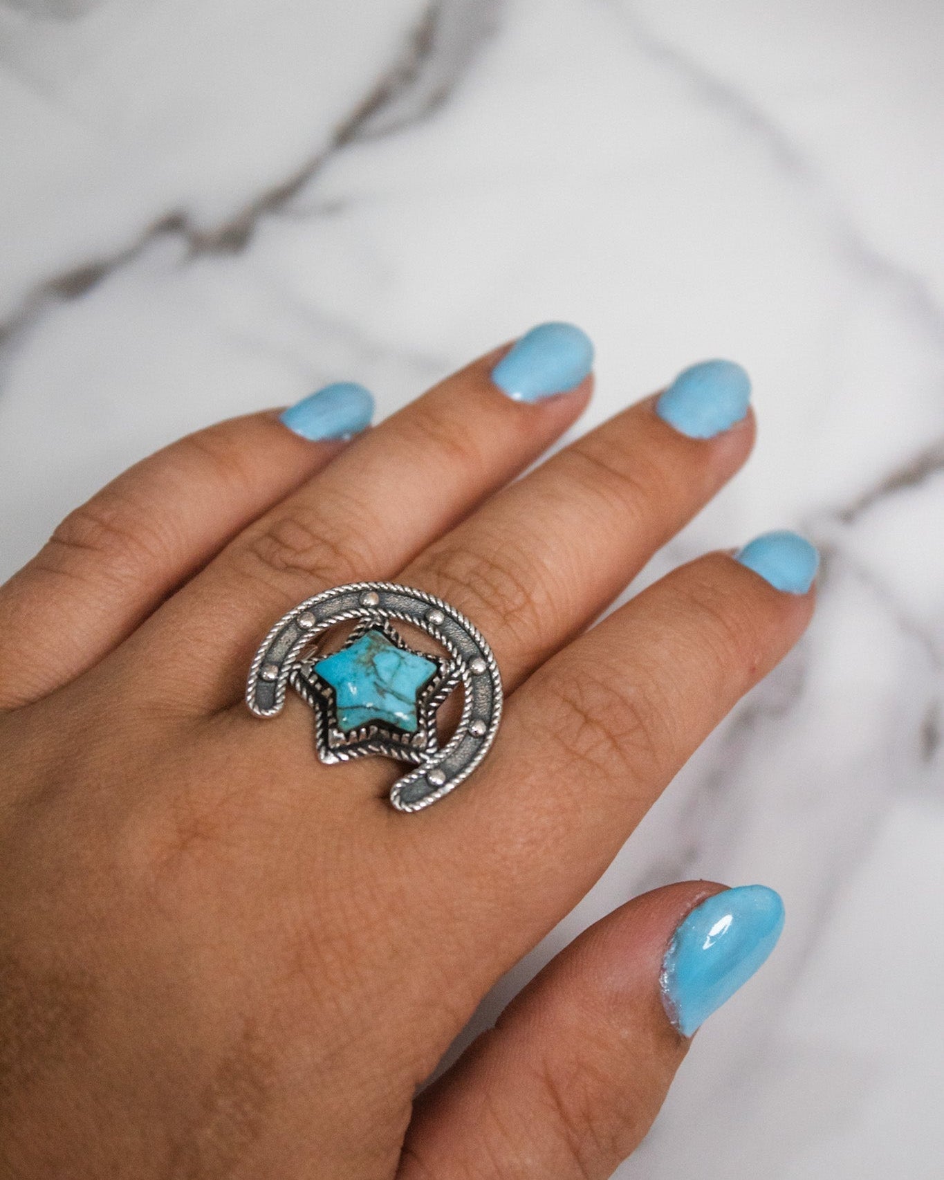 Horseshoe Haven Star Stone Ring-Cluster Rings-Krush Kandy, Women's Online Fashion Boutique Located in Phoenix, Arizona (Scottsdale Area)