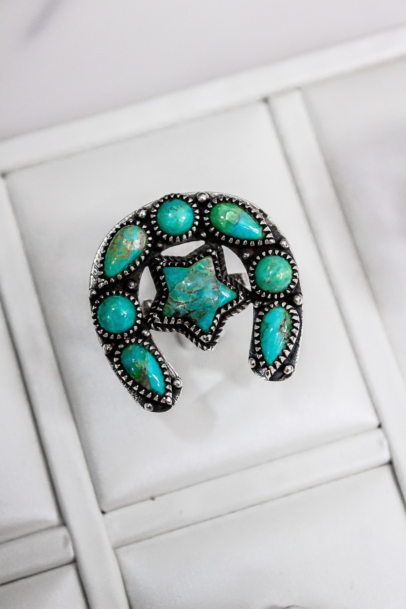 Horseshoe & Star Stone Cluster Ring-Cluster Rings-Krush Kandy, Women's Online Fashion Boutique Located in Phoenix, Arizona (Scottsdale Area)