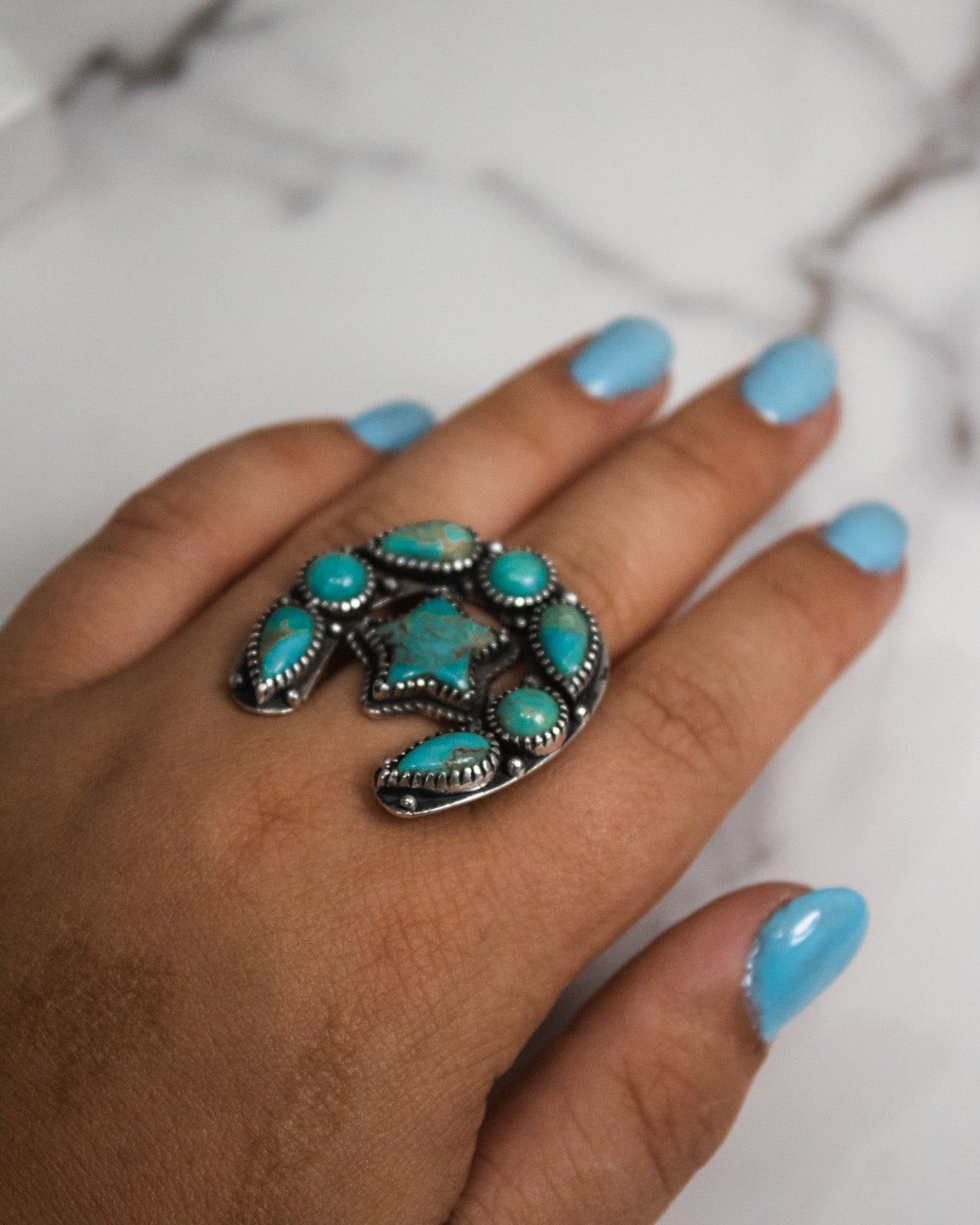 Horseshoe & Star Stone Cluster Ring-Cluster Rings-Krush Kandy, Women's Online Fashion Boutique Located in Phoenix, Arizona (Scottsdale Area)