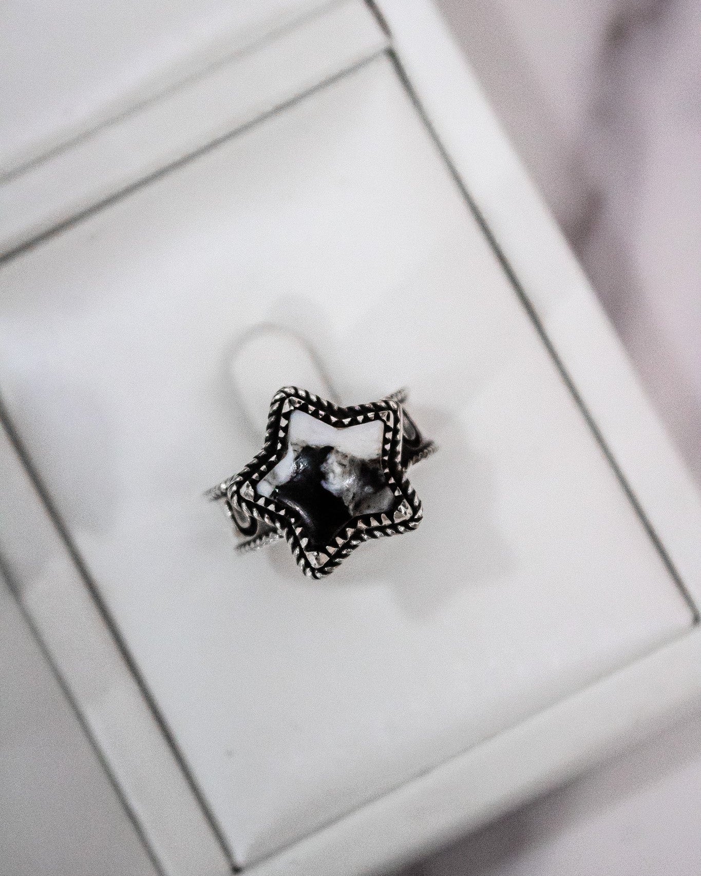 Starry Stamped Sterling Ring-Cluster Rings-Krush Kandy, Women's Online Fashion Boutique Located in Phoenix, Arizona (Scottsdale Area)