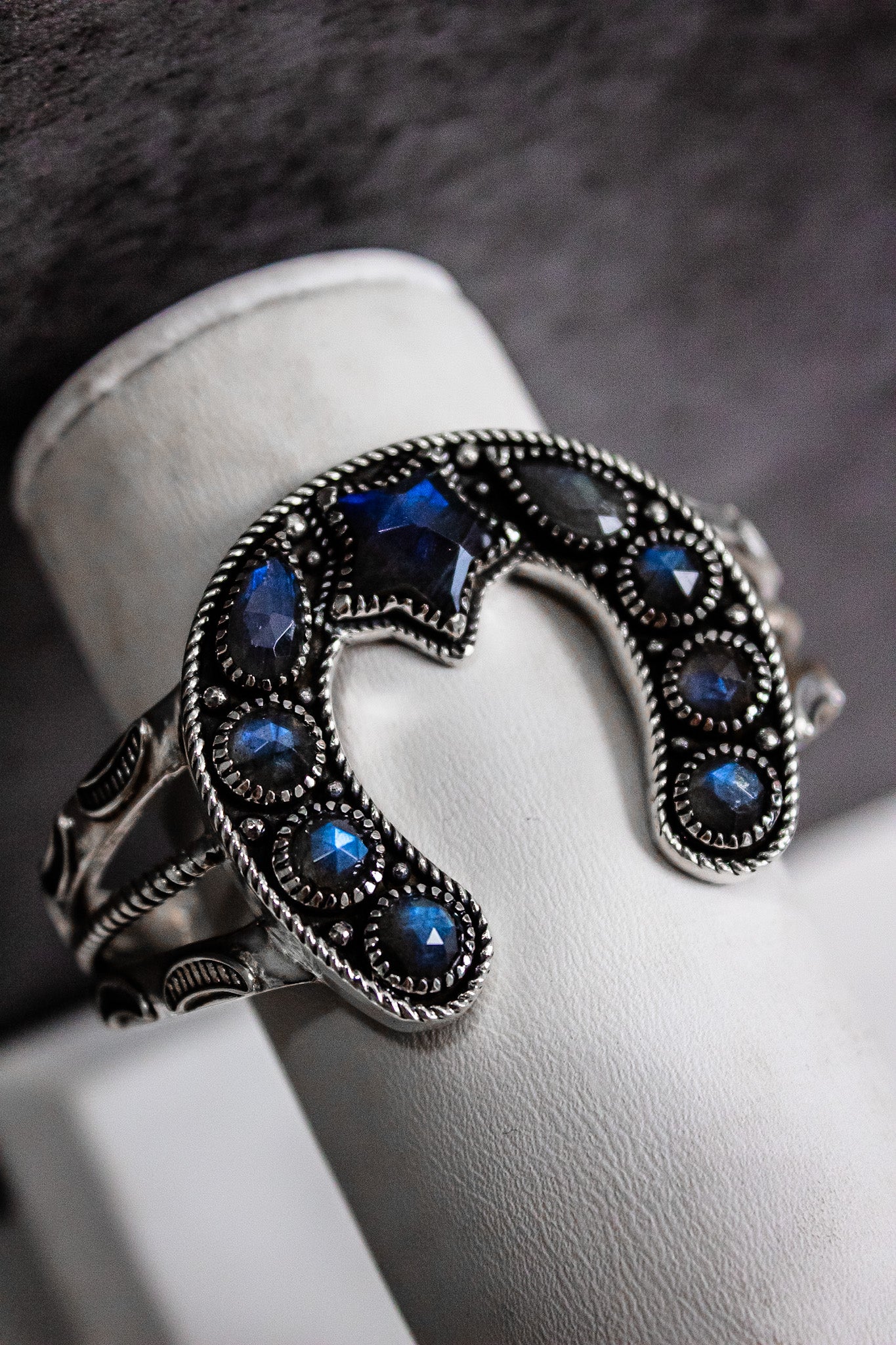 Starry Night Horseshoe Stone Cuff-Chain Bracelets-Krush Kandy, Women's Online Fashion Boutique Located in Phoenix, Arizona (Scottsdale Area)