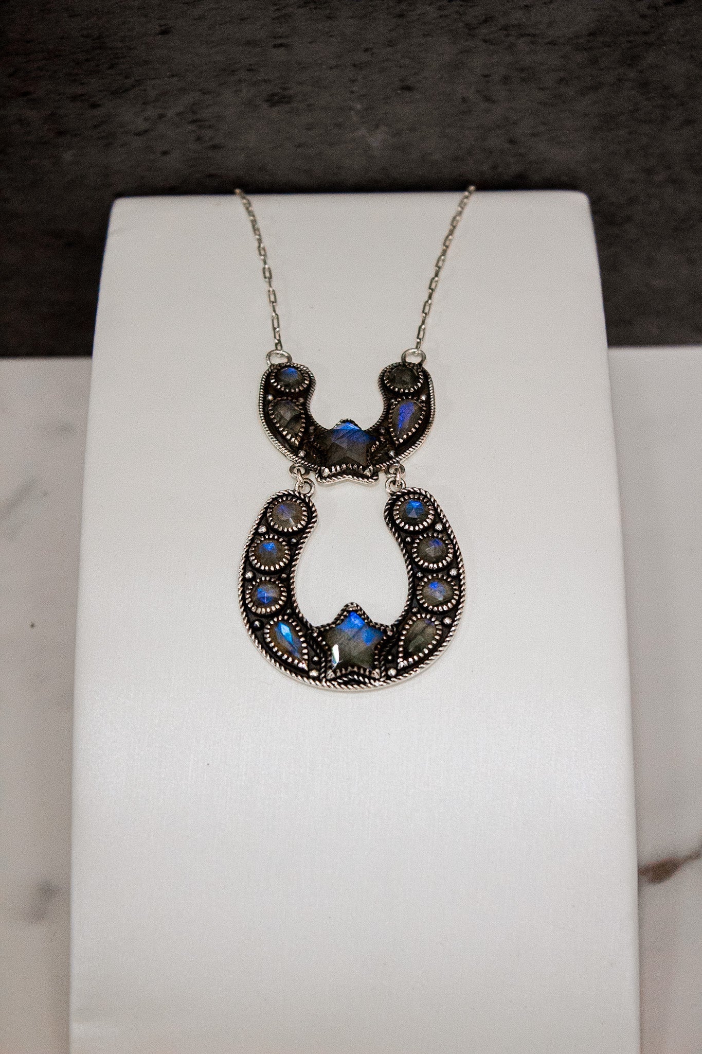 Double The Luck Horseshoe Necklace-Chain Necklaces-Krush Kandy, Women's Online Fashion Boutique Located in Phoenix, Arizona (Scottsdale Area)