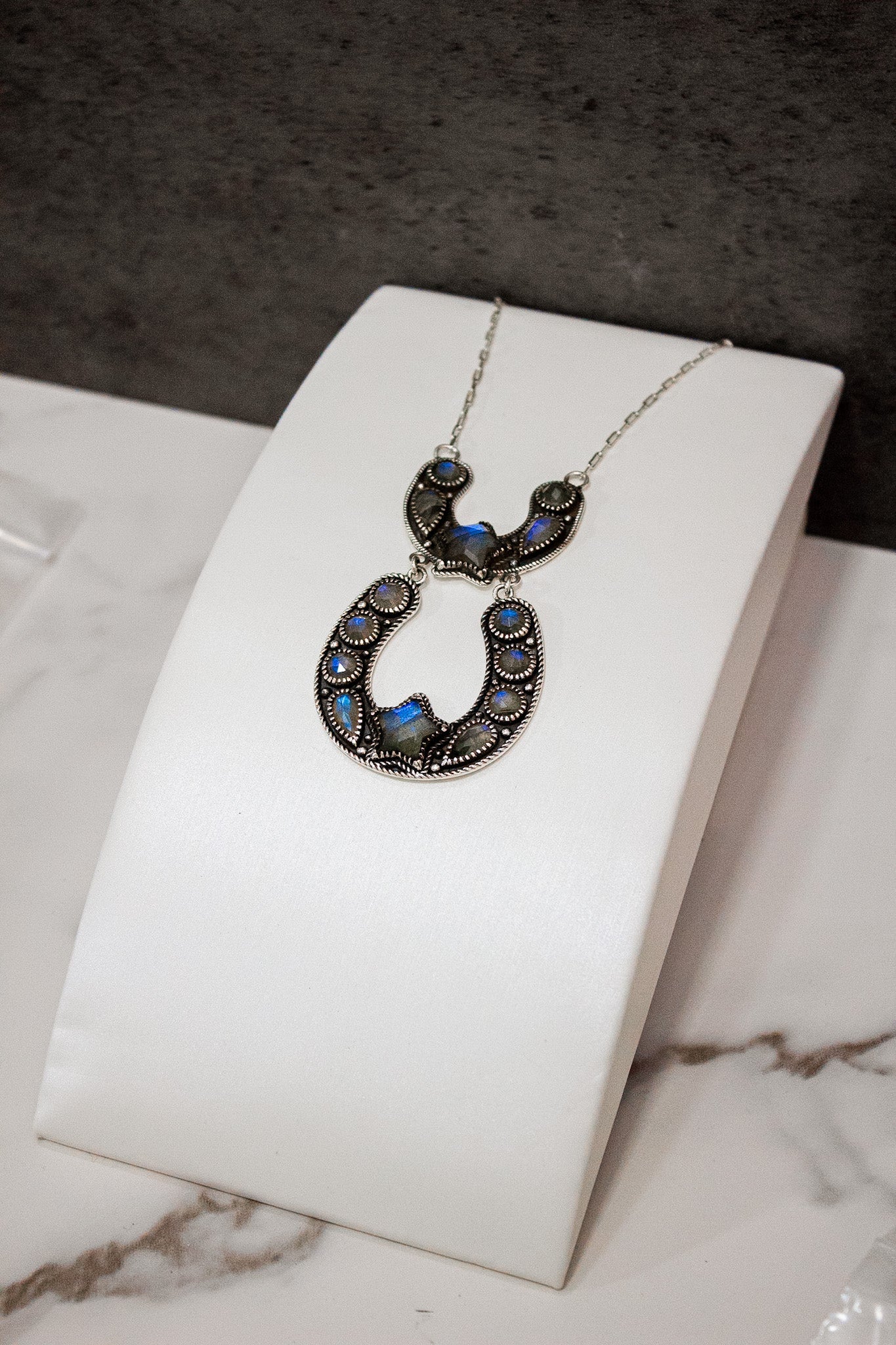 Double The Luck Horseshoe Necklace-Chain Necklaces-Krush Kandy, Women's Online Fashion Boutique Located in Phoenix, Arizona (Scottsdale Area)