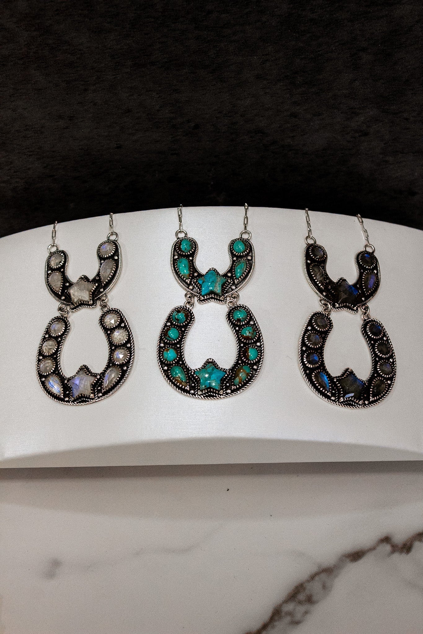 Double The Luck Horseshoe Necklace-Chain Necklaces-Krush Kandy, Women's Online Fashion Boutique Located in Phoenix, Arizona (Scottsdale Area)