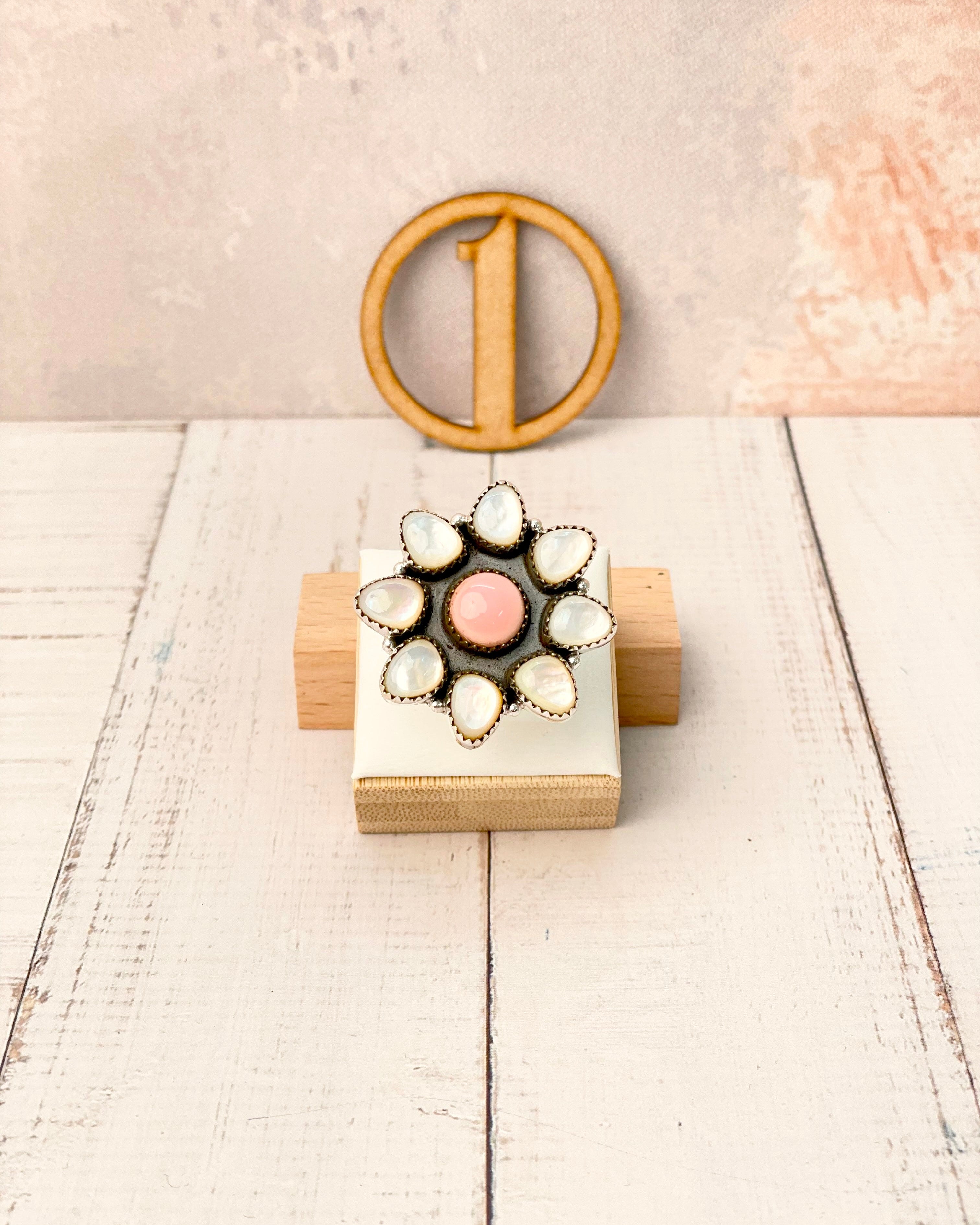 Multi White Shell Cluster Rings-Rings-Krush Kandy, Women's Online Fashion Boutique Located in Phoenix, Arizona (Scottsdale Area)