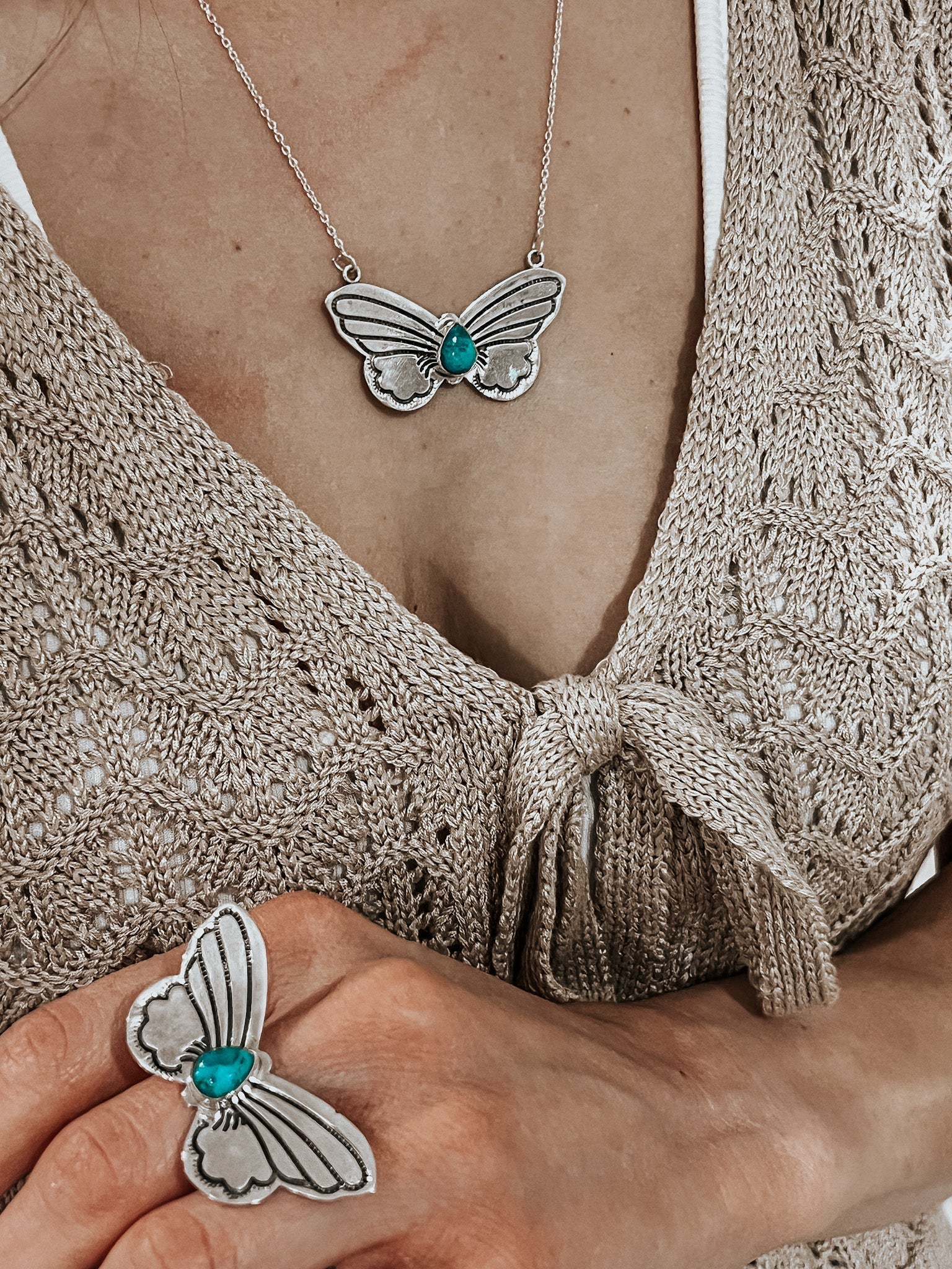 Single Stone Butterfly Ring-Statement Rings-Krush Kandy, Women's Online Fashion Boutique Located in Phoenix, Arizona (Scottsdale Area)