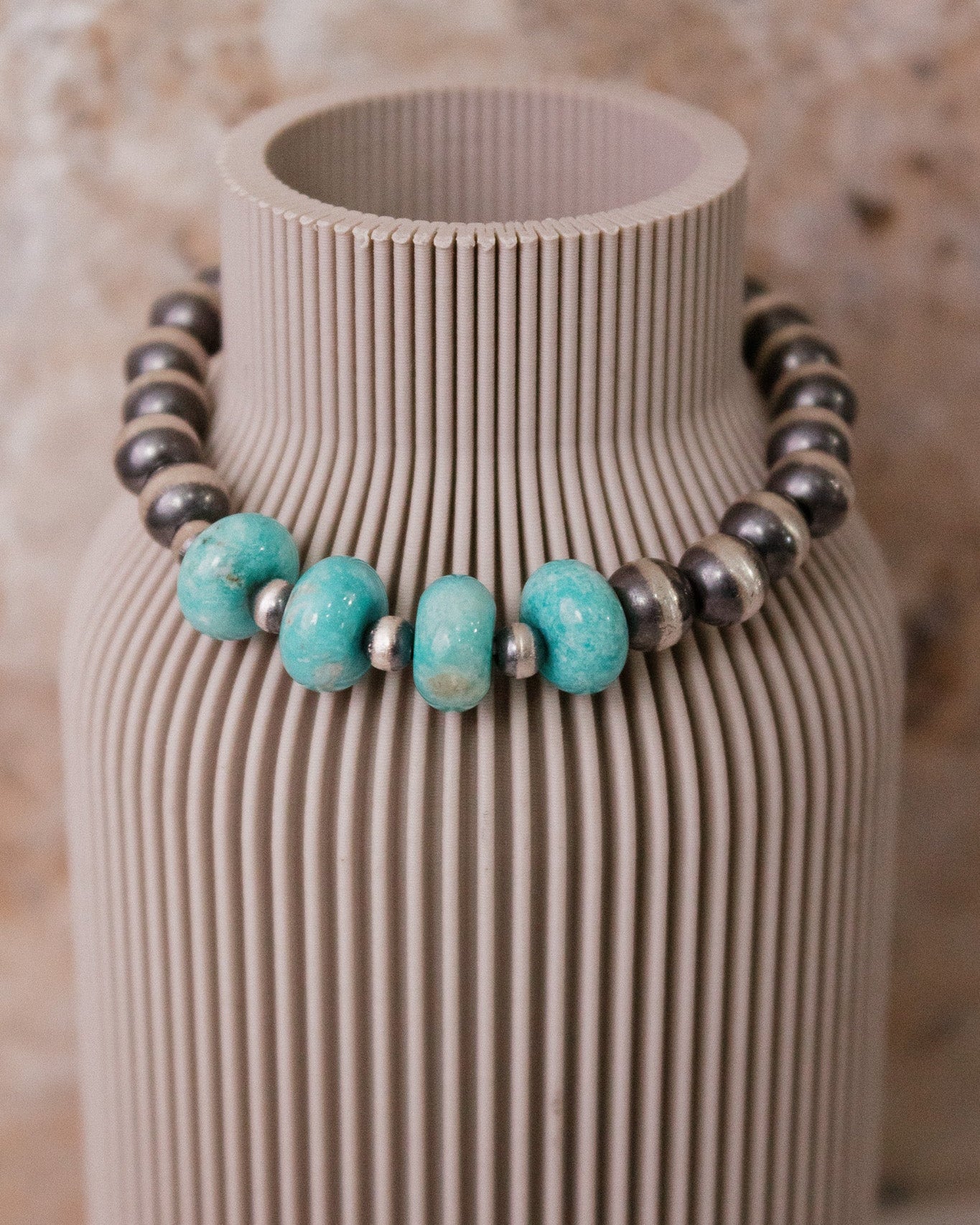 Stone Oasis Beaded Stretch Desert Pearl Bracelet-Chain Bracelets-Krush Kandy, Women's Online Fashion Boutique Located in Phoenix, Arizona (Scottsdale Area)