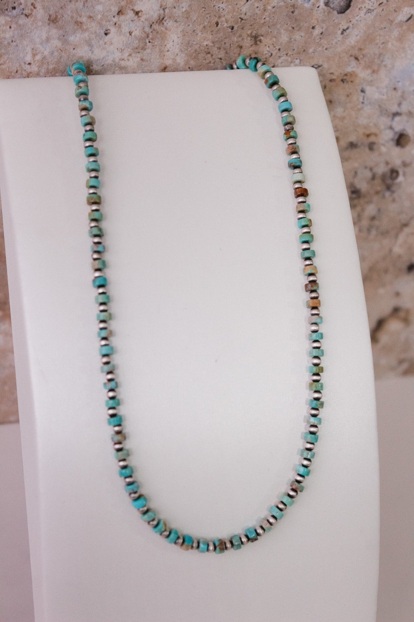 MADE TO ORDER. Turquoise Slab Cluster & Desert Pearl Necklace-Chain Necklaces-Krush Kandy, Women's Online Fashion Boutique Located in Phoenix, Arizona (Scottsdale Area)