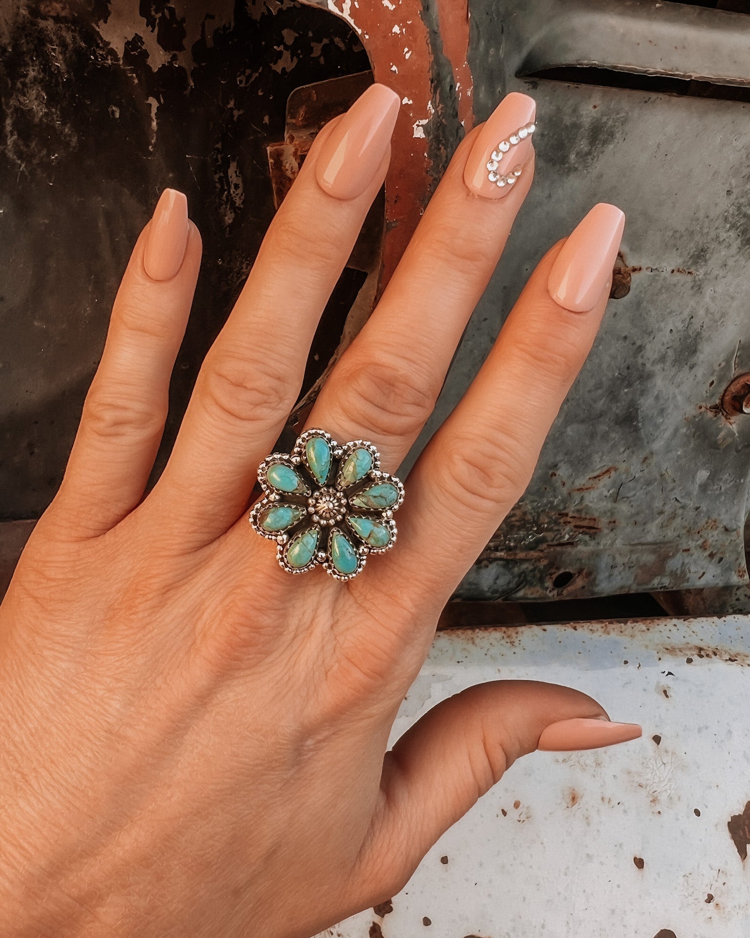 Daisy Blossom Boho Cluster Ring-Cluster Rings-Krush Kandy, Women's Online Fashion Boutique Located in Phoenix, Arizona (Scottsdale Area)