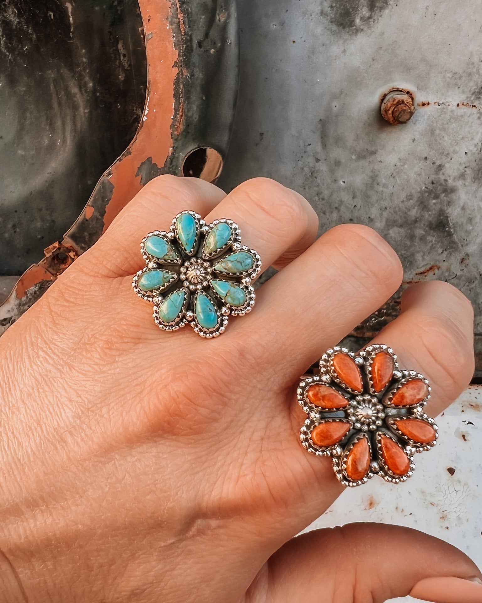 Daisy Blossom Boho Cluster Ring-Cluster Rings-Krush Kandy, Women's Online Fashion Boutique Located in Phoenix, Arizona (Scottsdale Area)