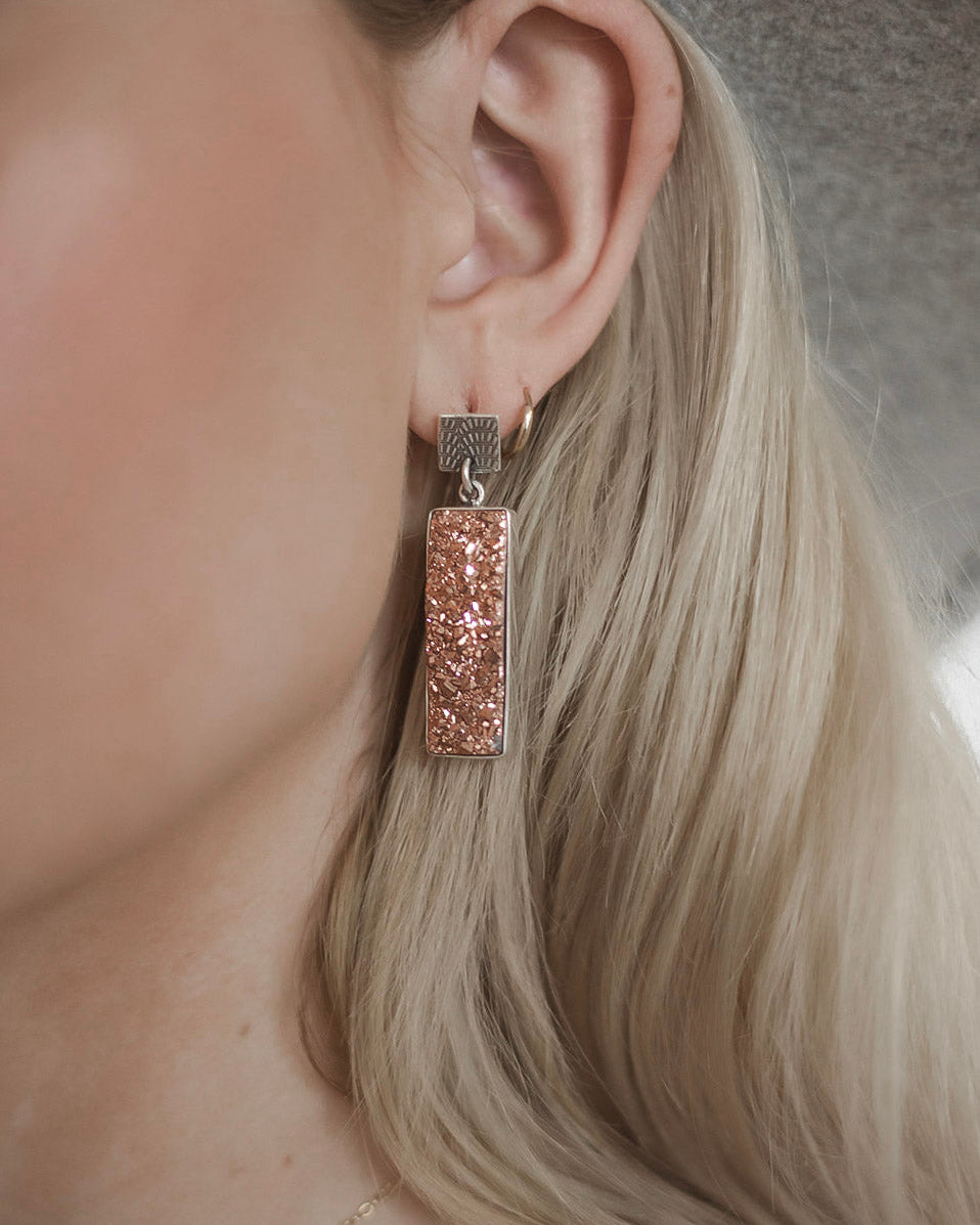 Dazzling Druzy Earrings MADE TO ORDER-Earrings-Krush Kandy, Women's Online Fashion Boutique Located in Phoenix, Arizona (Scottsdale Area)