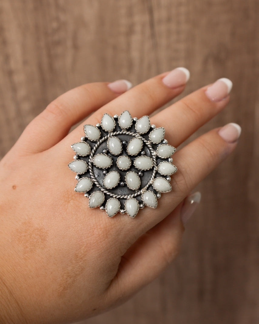 Lydia's Krush Glowing Ring Cluster-Ring Sizers-Krush Kandy, Women's Online Fashion Boutique Located in Phoenix, Arizona (Scottsdale Area)