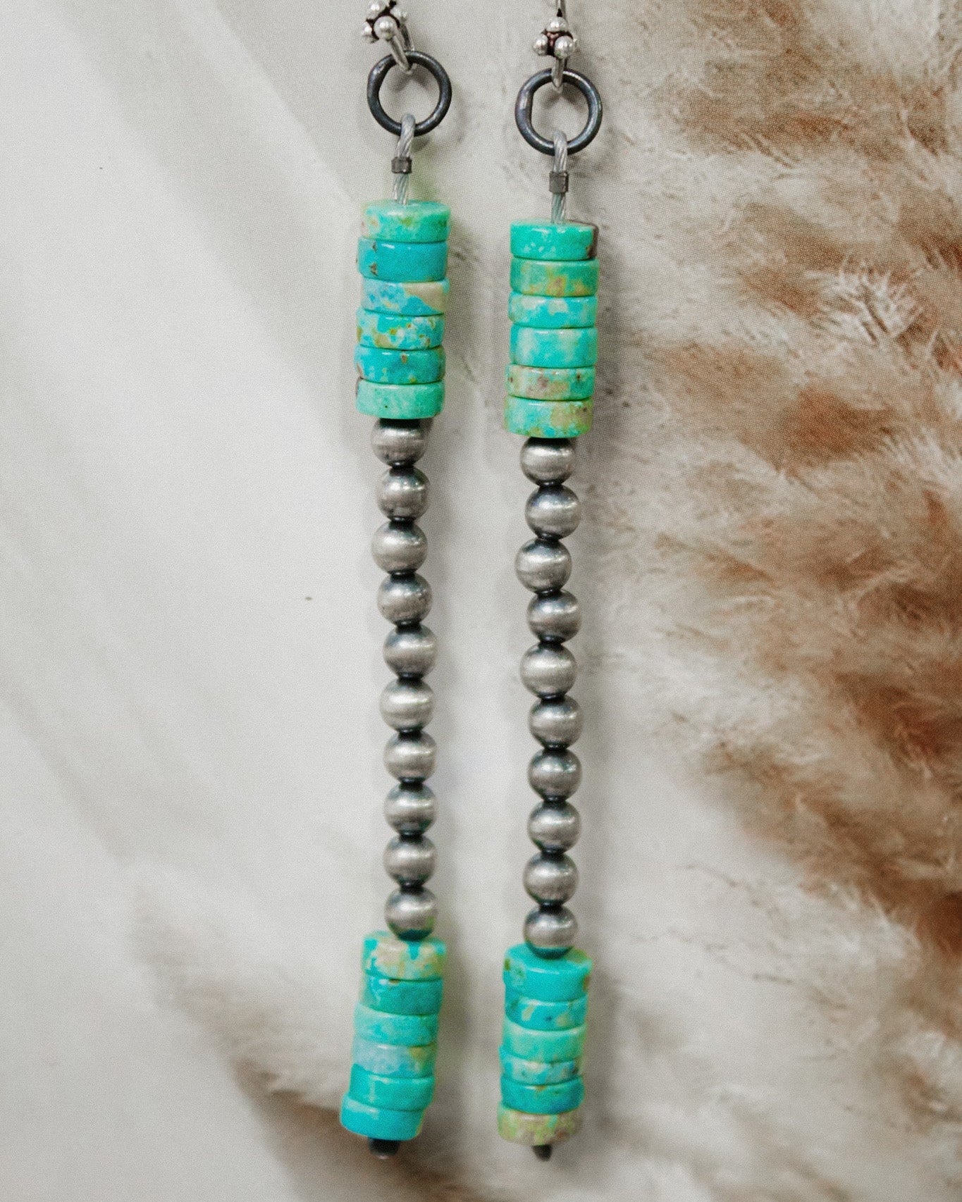 Turquoise & Desert Pearl Earrings-Stud Earrings-Krush Kandy, Women's Online Fashion Boutique Located in Phoenix, Arizona (Scottsdale Area)