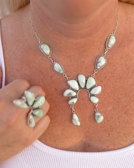 Paloma's Stone Necklace & Ring Set-Necklaces-Krush Kandy, Women's Online Fashion Boutique Located in Phoenix, Arizona (Scottsdale Area)
