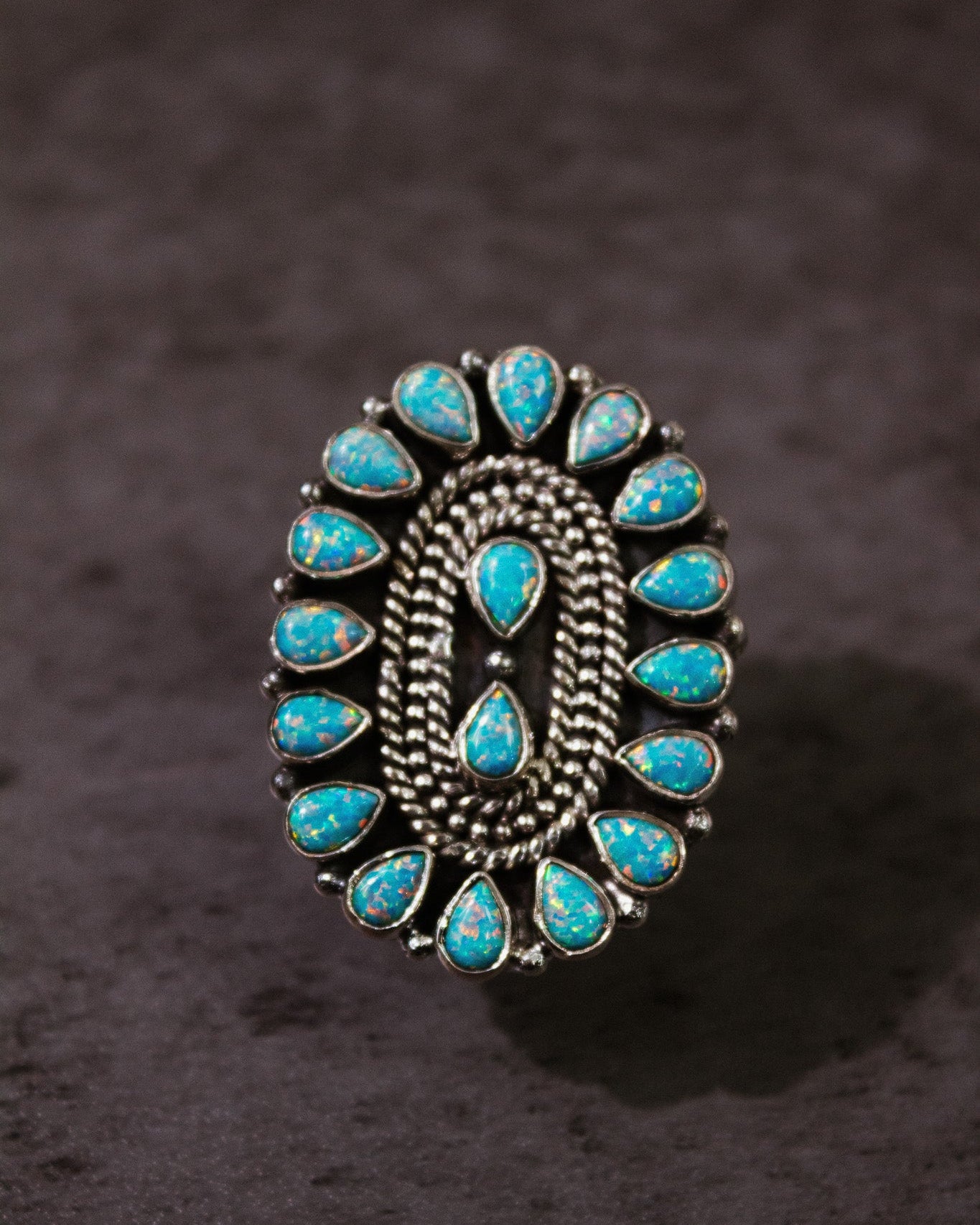 Kristyn's Classic Concho Stone Ring-Ring Sizers-Krush Kandy, Women's Online Fashion Boutique Located in Phoenix, Arizona (Scottsdale Area)