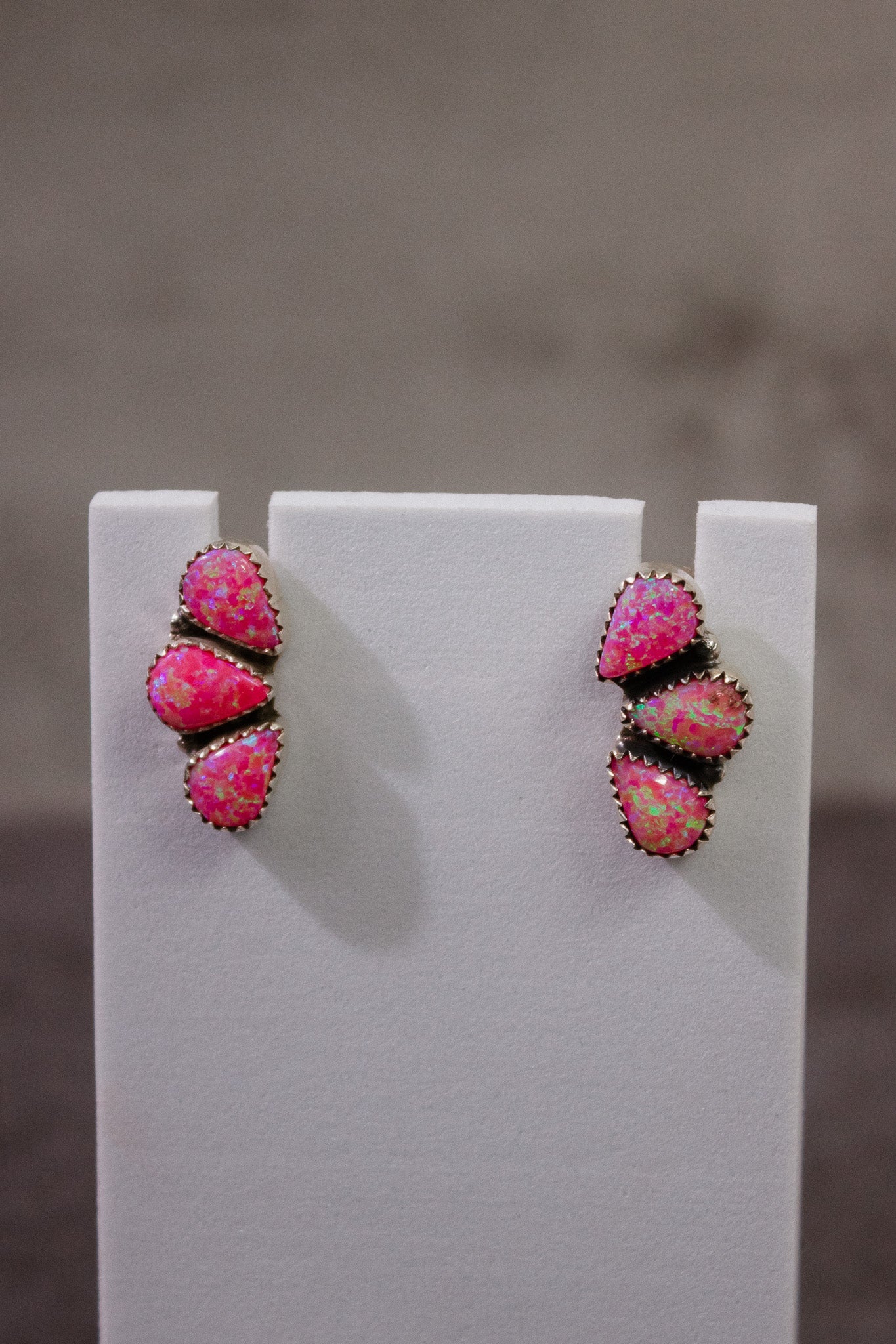 Three Stone Cluster Earrings-Stud Earrings-Krush Kandy, Women's Online Fashion Boutique Located in Phoenix, Arizona (Scottsdale Area)