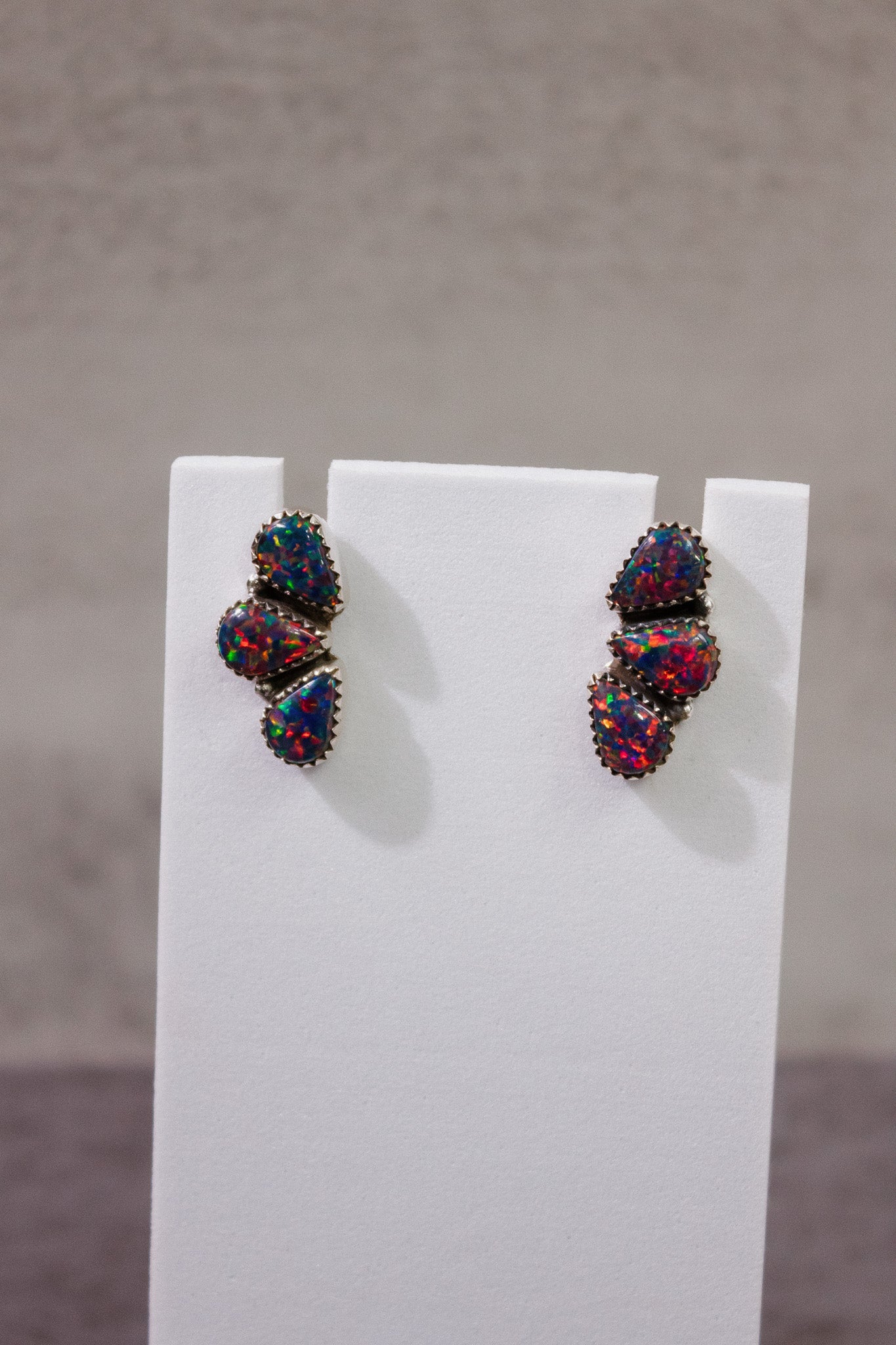 Three Stone Cluster Earrings-Stud Earrings-Krush Kandy, Women's Online Fashion Boutique Located in Phoenix, Arizona (Scottsdale Area)