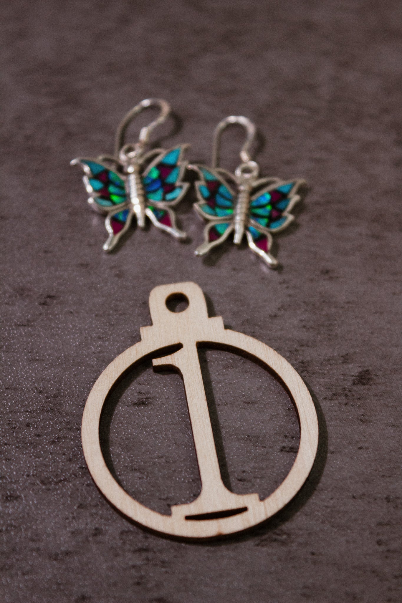 One Of A Kind Butterfly Stone Earrings-Stud Earrings-Krush Kandy, Women's Online Fashion Boutique Located in Phoenix, Arizona (Scottsdale Area)