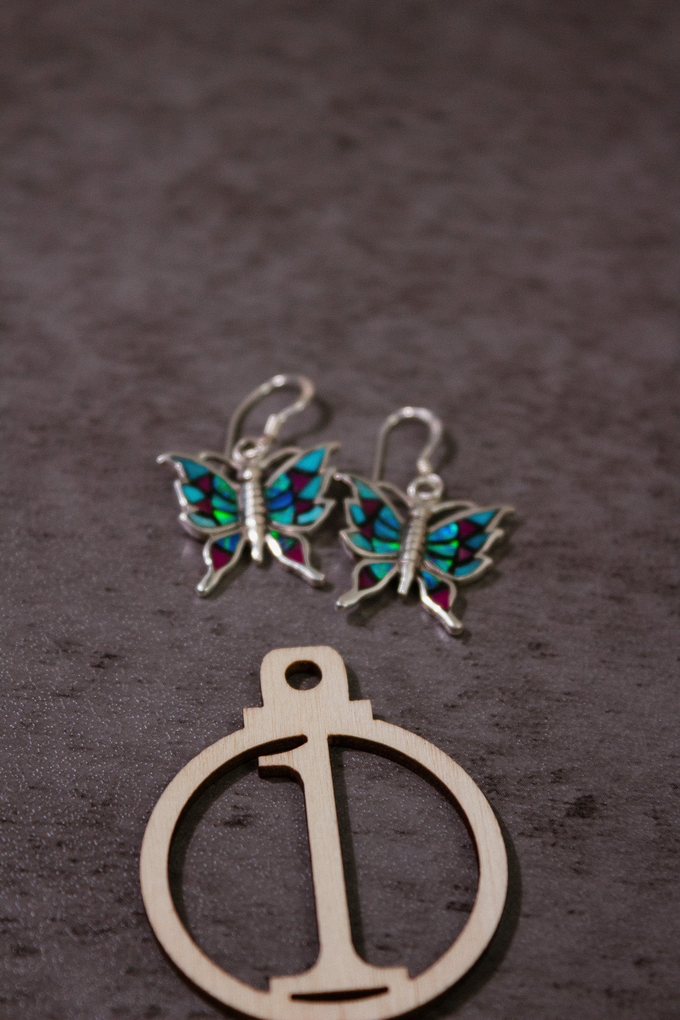 One Of A Kind Butterfly Stone Earrings-Stud Earrings-Krush Kandy, Women's Online Fashion Boutique Located in Phoenix, Arizona (Scottsdale Area)