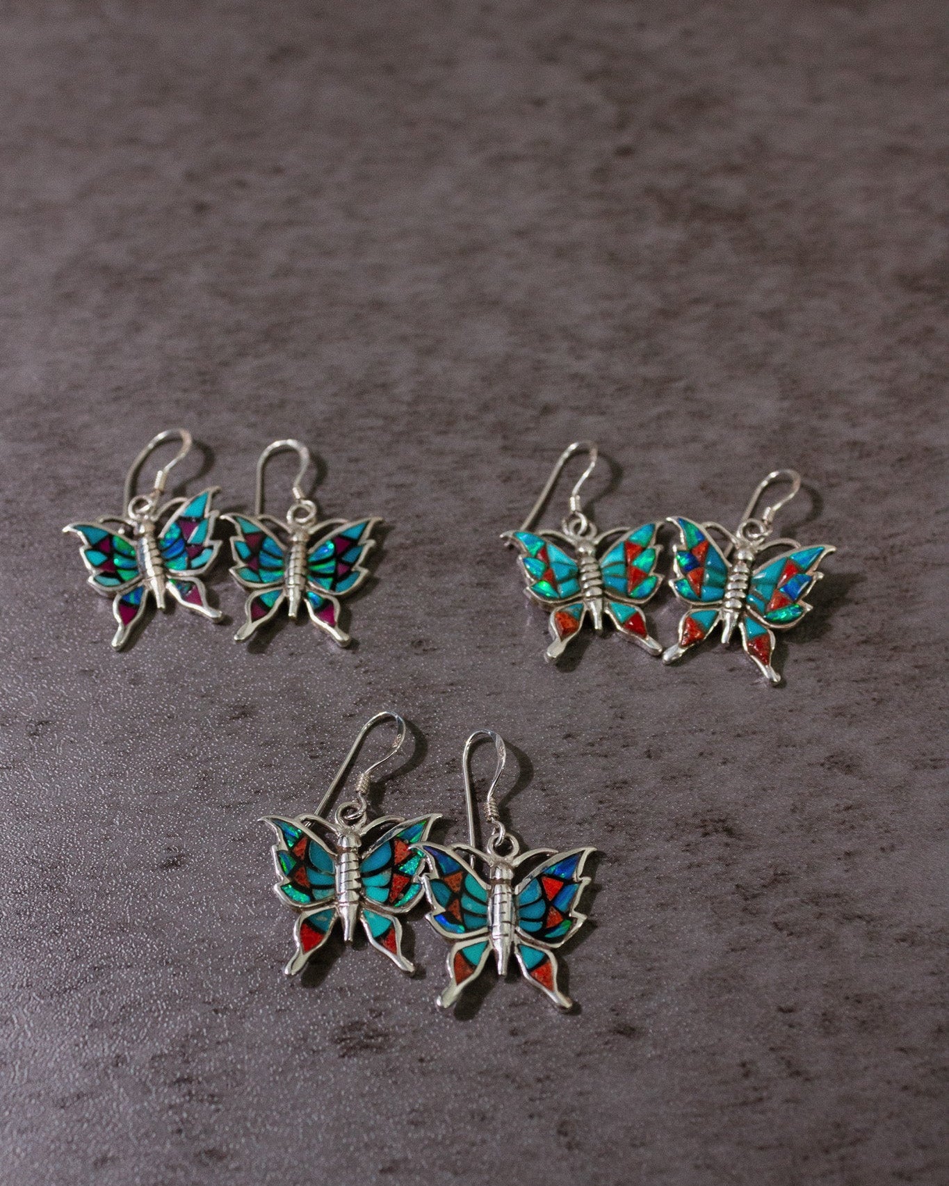 One Of A Kind Butterfly Stone Earrings-Stud Earrings-Krush Kandy, Women's Online Fashion Boutique Located in Phoenix, Arizona (Scottsdale Area)