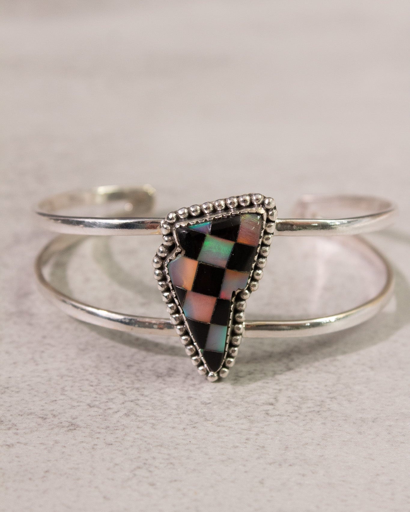 Multi Shape Checkered Cuffs-Chain Bracelets-Krush Kandy, Women's Online Fashion Boutique Located in Phoenix, Arizona (Scottsdale Area)