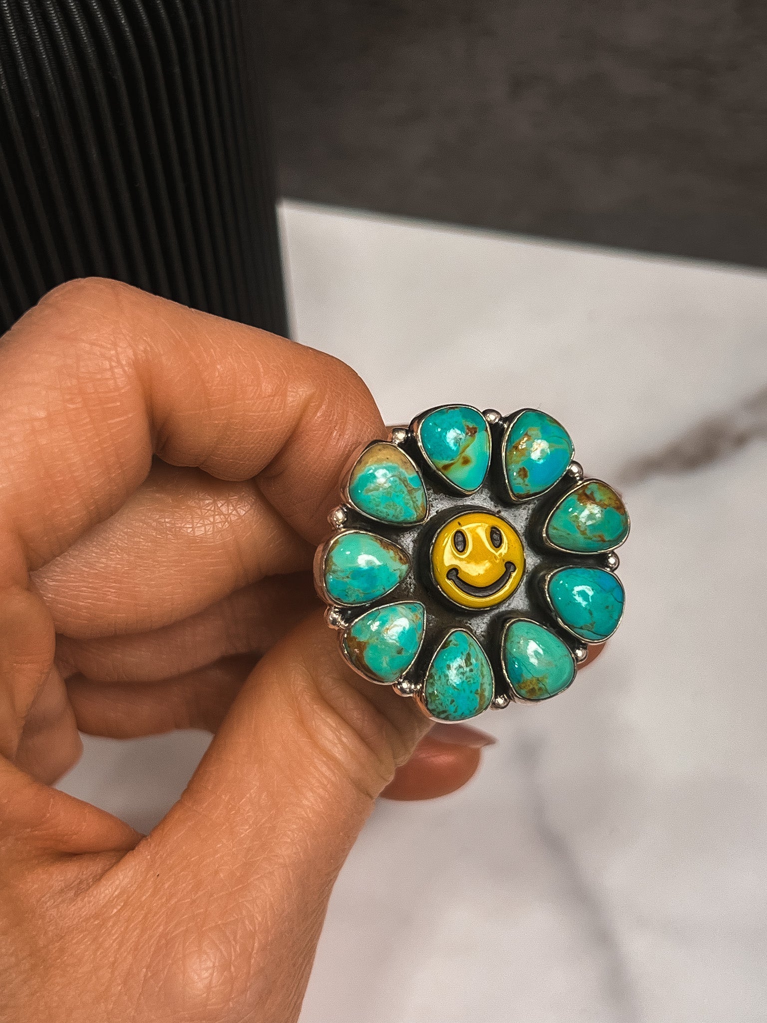 Smiley Blossom Cluster Pendant & Ring | MADE TO ORDER-Ring Sizers-Krush Kandy, Women's Online Fashion Boutique Located in Phoenix, Arizona (Scottsdale Area)